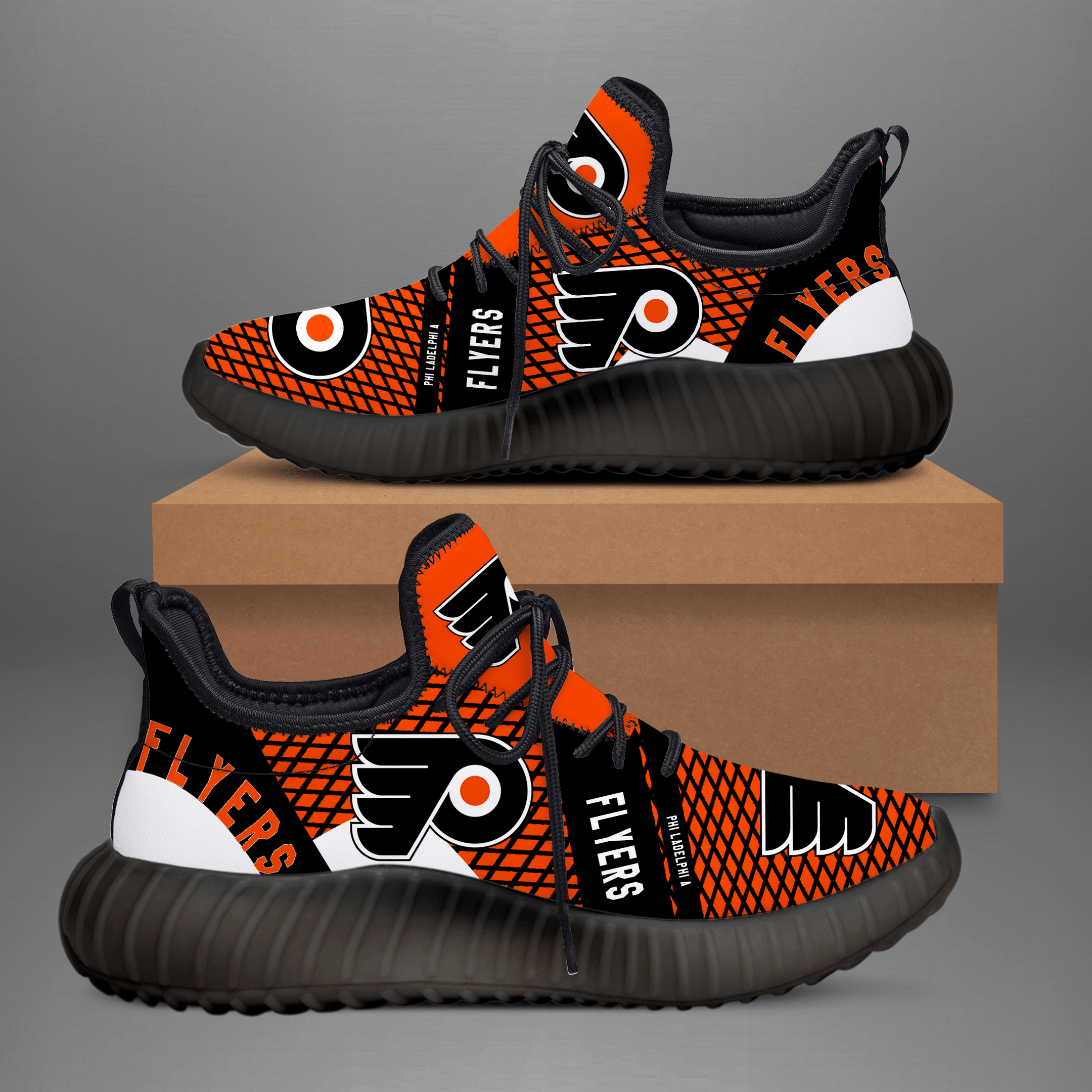The Philadelphia Flyers YZ Shoes -v4 - Famjoys The Philadelphia Flyers YZ Shoes -v4 - Famjoys