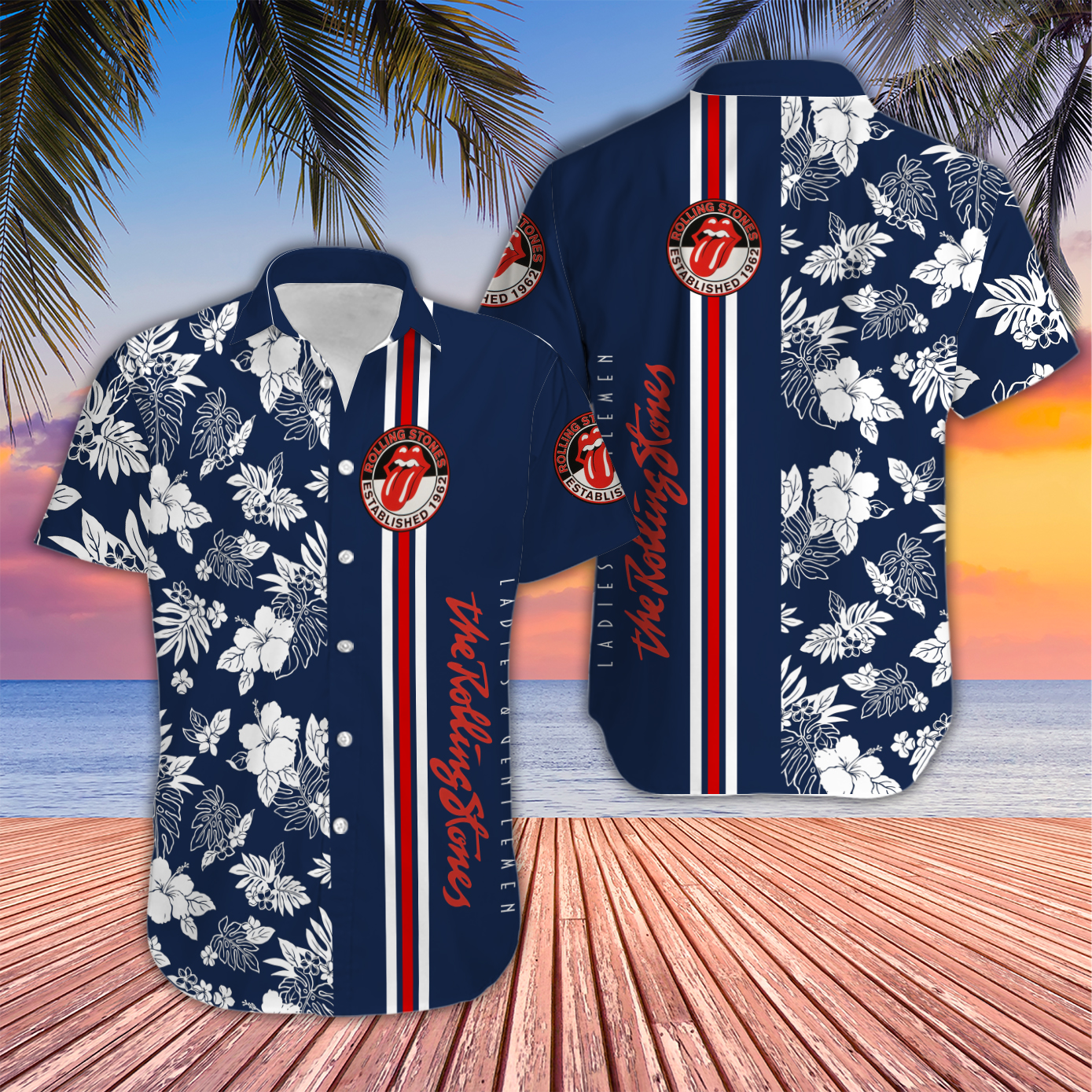 The Rolling Stones Hawaiian Shirt Ver3 - Famjoys The Rolling Stones Hawaiian Shirt Ver3 - Famjoys