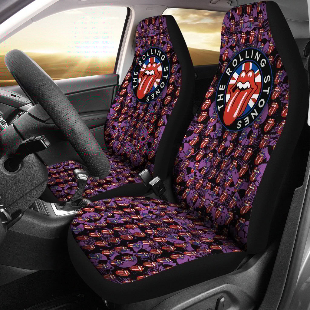 The Rolling Stones Rock And Roll Band Car Seat Covers 0301 - Famjoys The Rolling Stones Rock And Roll Band Car Seat Covers 0301 - Famjoys