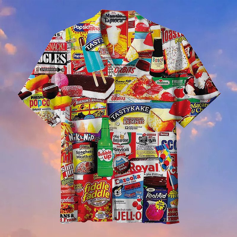 Things I Ate As A Kid Nostalgic Hawaiian Shirt - Famjoys Things I Ate As A Kid Nostalgic Hawaiian Shirt - Famjoys