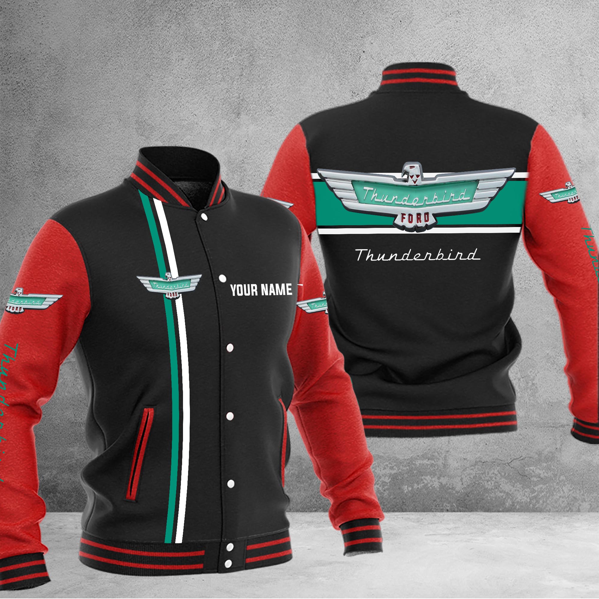 Thunderbird Baseball Jacket - Famjoys Thunderbird Baseball Jacket - Famjoys
