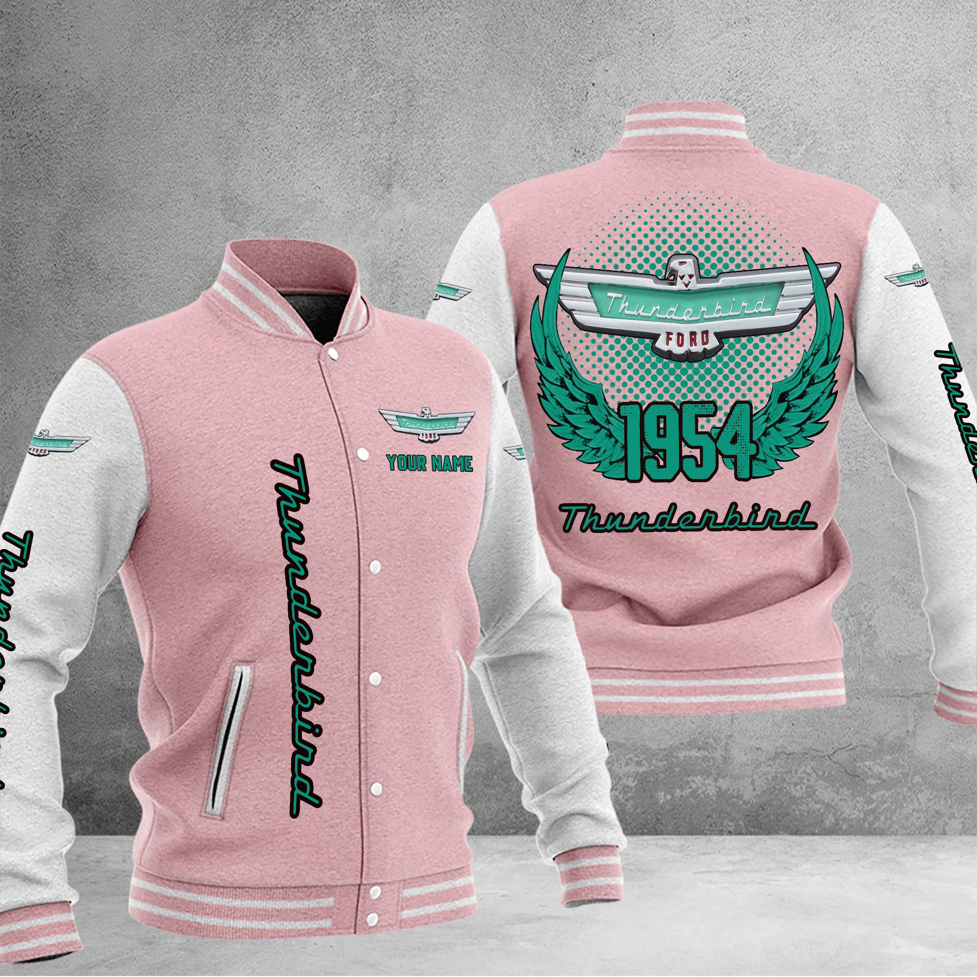 Thunderbird DMHJ1087 Baseball Jacket Multicolor - Famjoys Thunderbird DMHJ1087 Baseball Jacket Multicolor - Famjoys