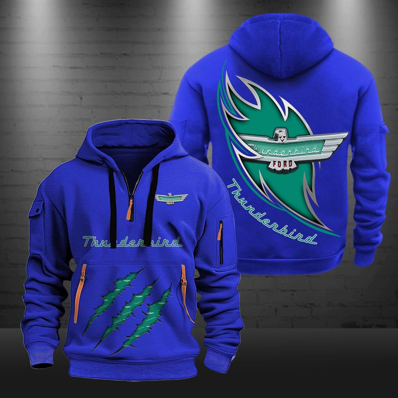 Thunderbird New Zip Hoodie 0488 Multicolor - Famjoys Thunderbird New Zip Hoodie 0488 Multicolor - Famjoys
