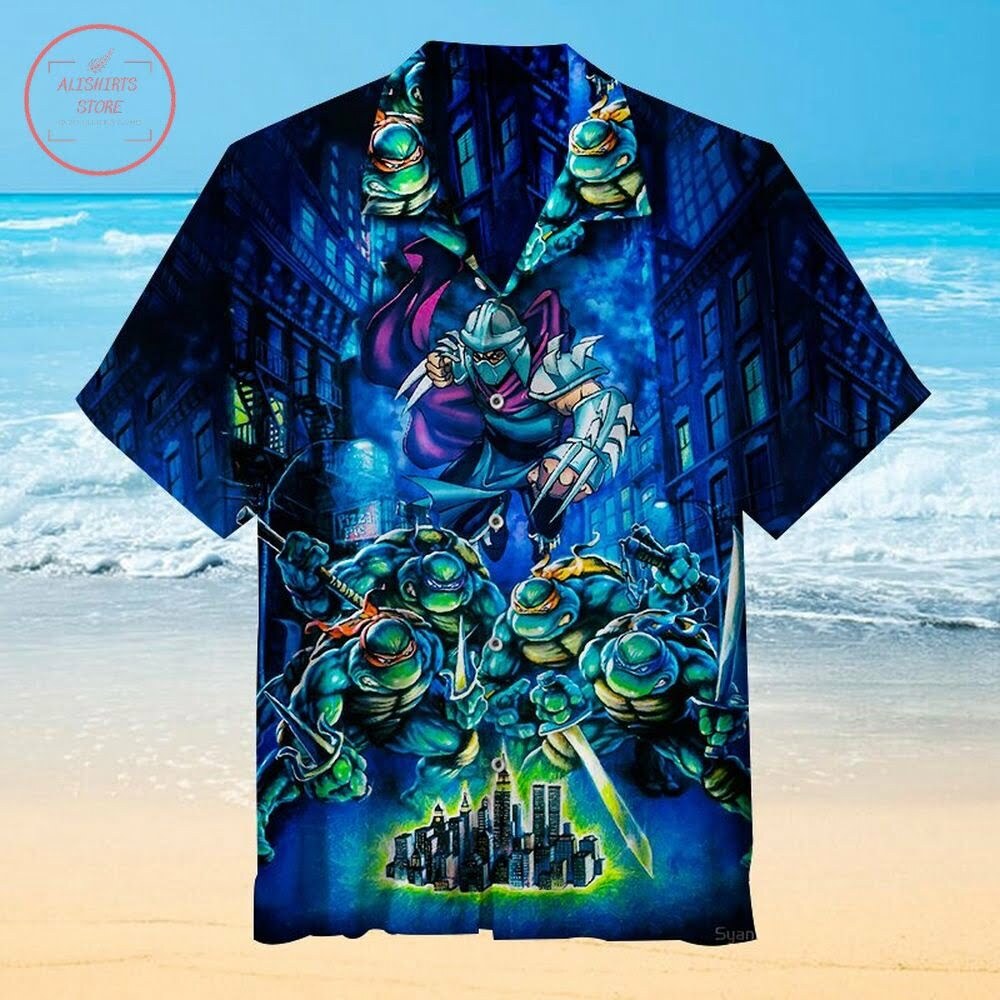 Tmnt Hyper Stone Manhattan Hawaiian Shirt - Famjoys Tmnt Hyper Stone Manhattan Hawaiian Shirt - Famjoys