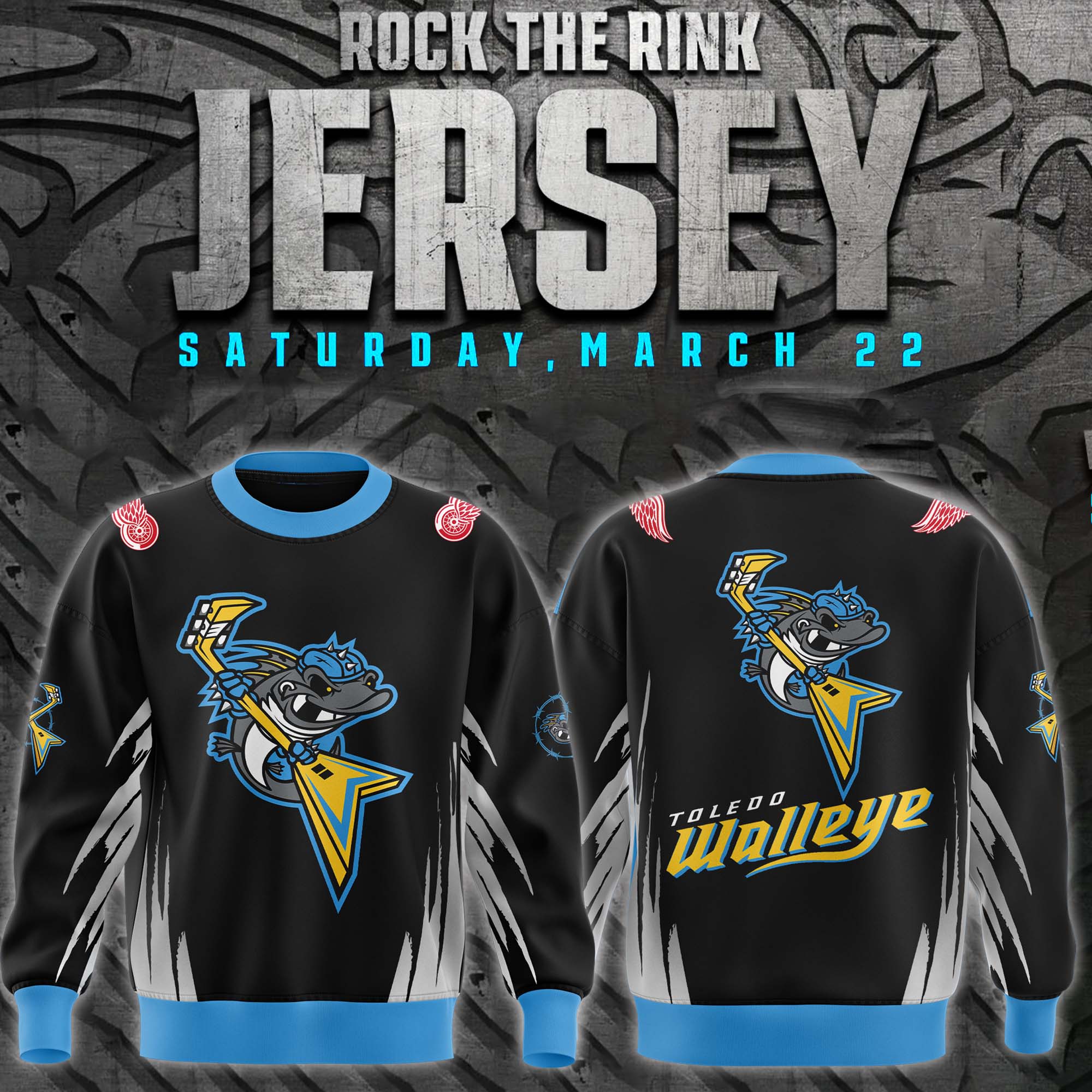 Toledo Walleye 2025 Rock the Rink Sweatershirt - Famjoys Toledo Walleye 2025 Rock the Rink Sweatershirt - Famjoys