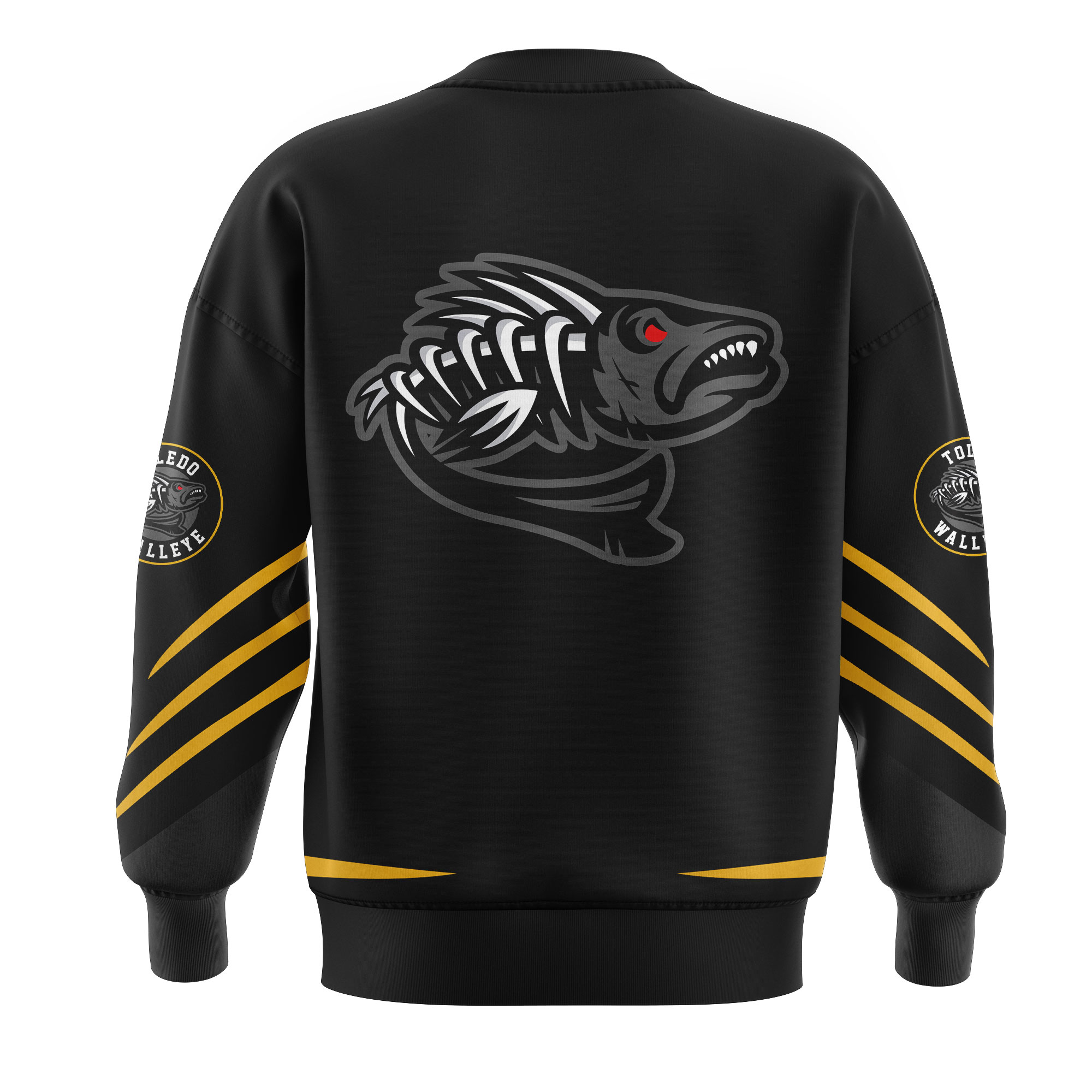Toledo Walleye Bone Fish Blackout Night Sweatshirt - Famjoys Toledo Walleye Bone Fish Blackout Night Sweatshirt - Famjoys