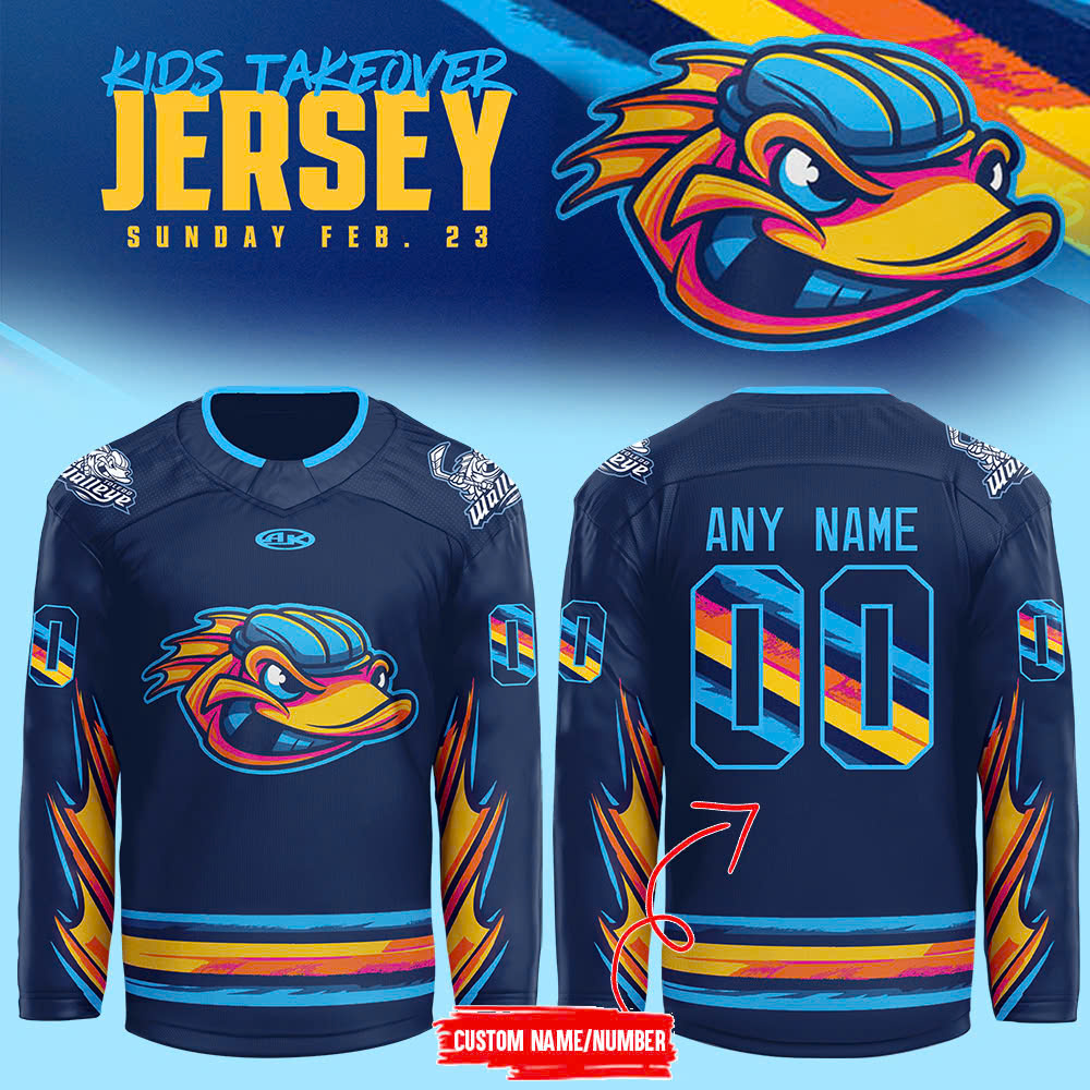 Toledo Walleye Kids Takeover Jersey - Famjoys Toledo Walleye Kids Takeover Jersey - Famjoys