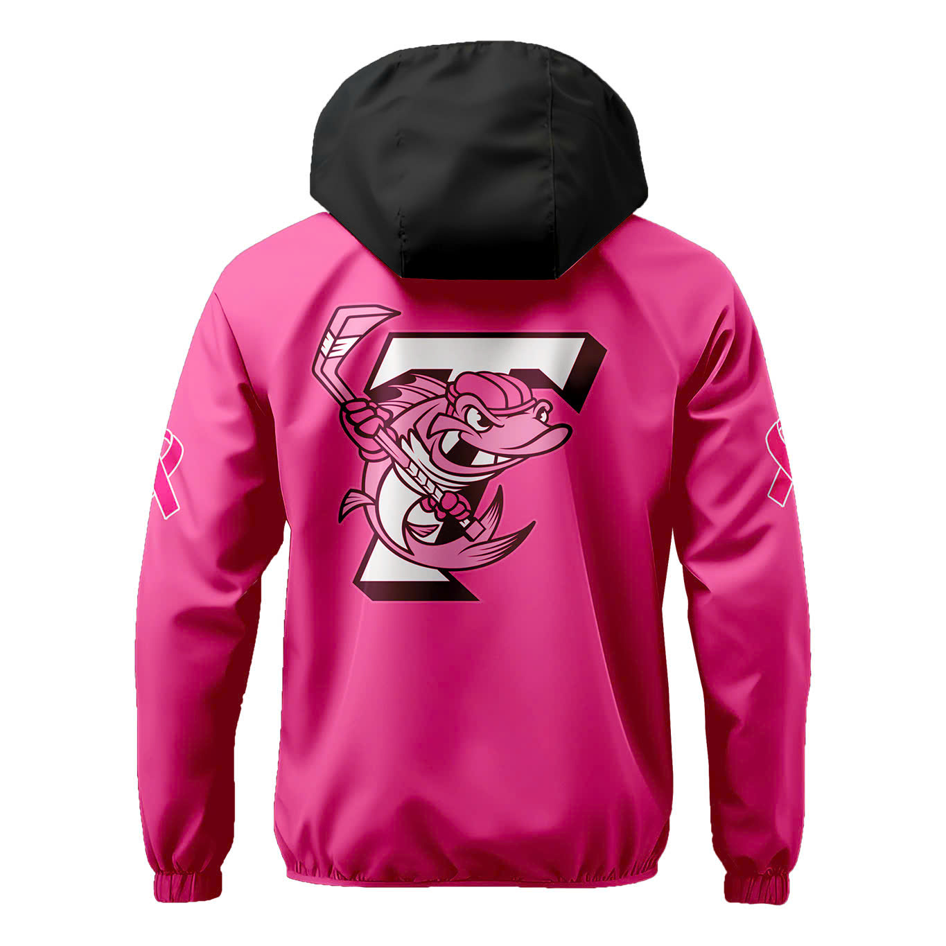 Toledo Walleye x 2025 Pink in the Rink Pullover Wind Jacket - Famjoys Toledo Walleye x 2025 Pink in the Rink Pullover Wind Jacket - Famjoys