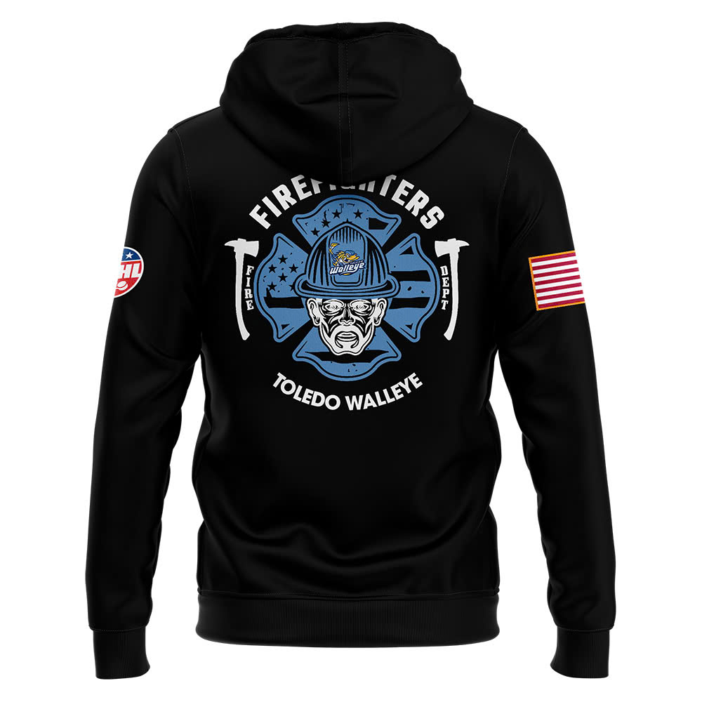 Toledo Walleye x Firefighter Appreciation Night Premium Pullover Hoodie - Famjoys Toledo Walleye x Firefighter Appreciation Night Premium Pullover Hoodie - Famjoys