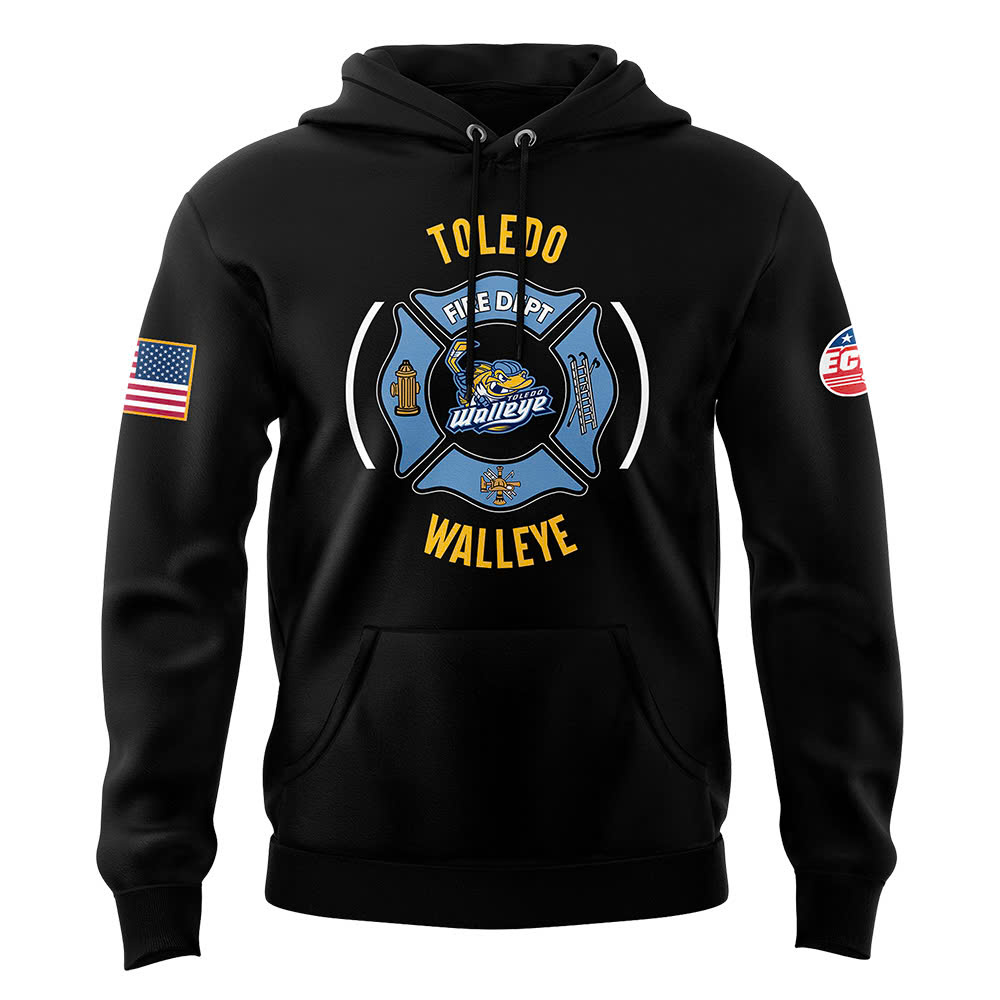 Toledo Walleye x Firefighter Appreciation Night Premium Pullover Hoodie - Famjoys Toledo Walleye x Firefighter Appreciation Night Premium Pullover Hoodie - Famjoys