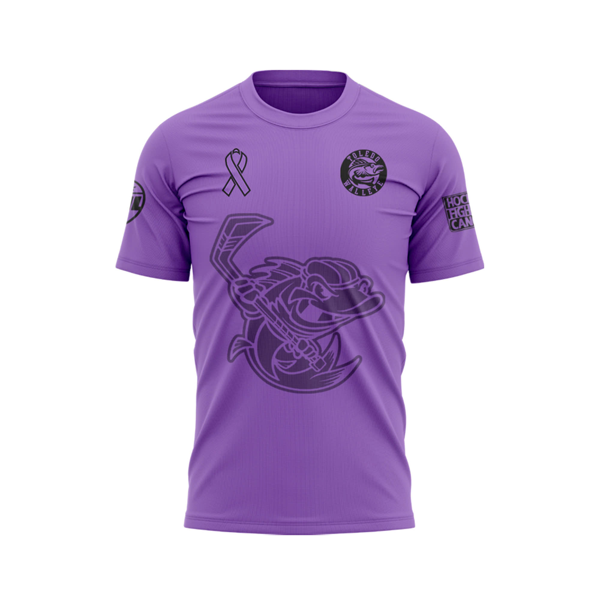 Toledo Walleye x Hockey Fights Cancer T shirt - Famjoys Toledo Walleye x Hockey Fights Cancer T shirt - Famjoys