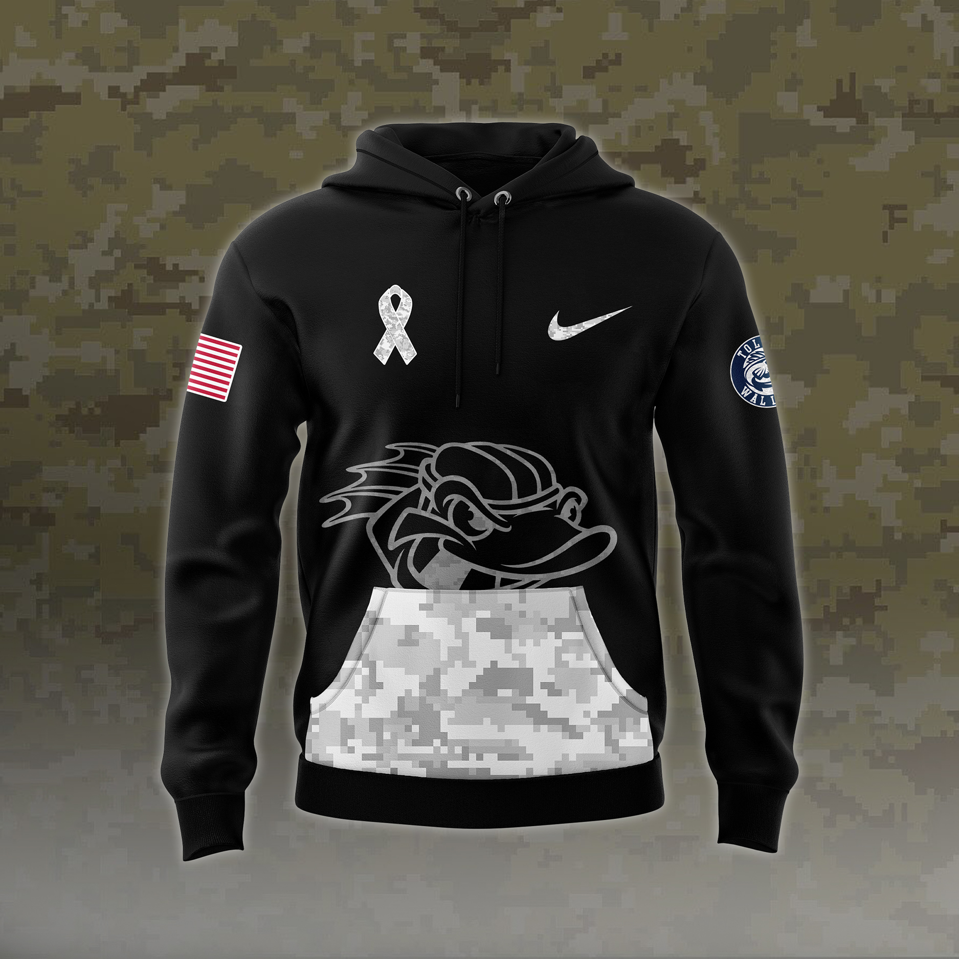 Toledo Walleye x Military Appreciation Night Pullover Hoodie - Famjoys Toledo Walleye x Military Appreciation Night Pullover Hoodie - Famjoys