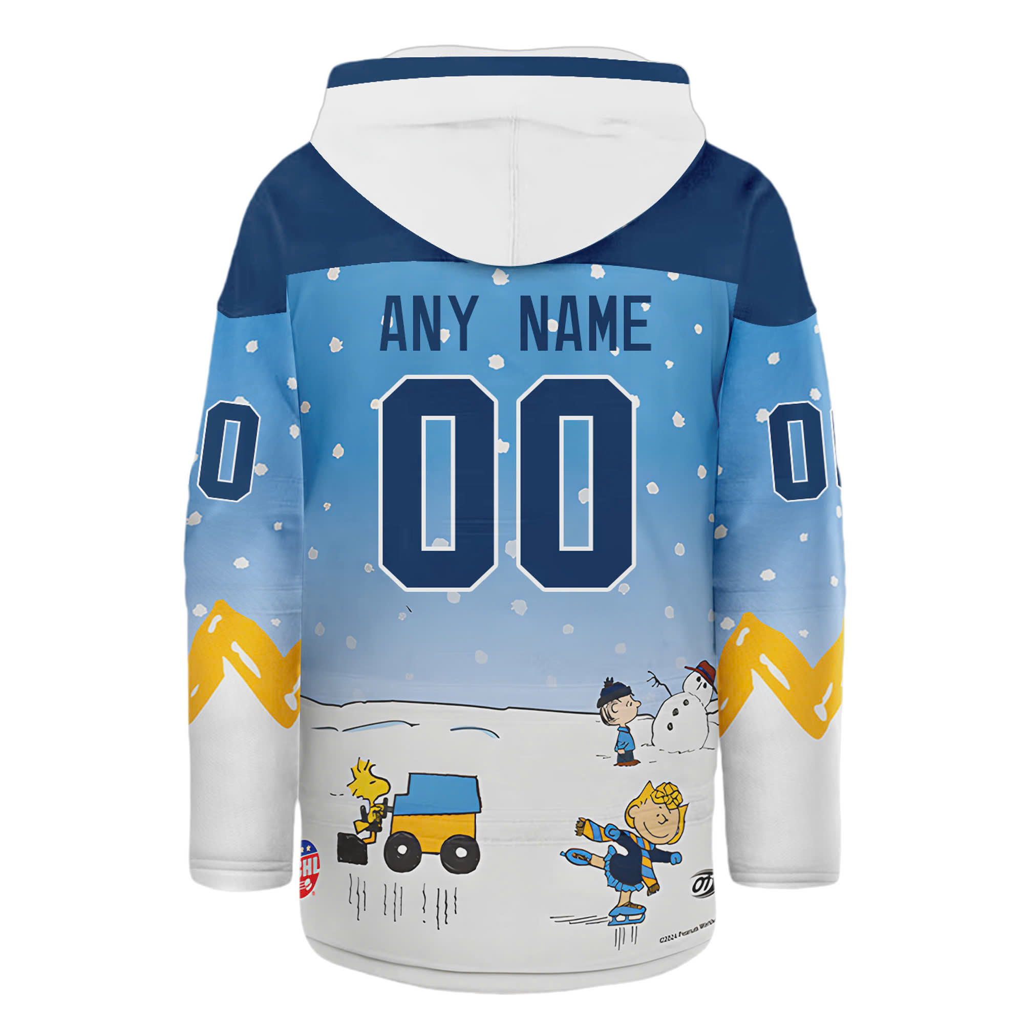 Toledo Walleye x Night Custom Lace up Hoodie - Famjoys Toledo Walleye x Night Custom Lace up Hoodie - Famjoys