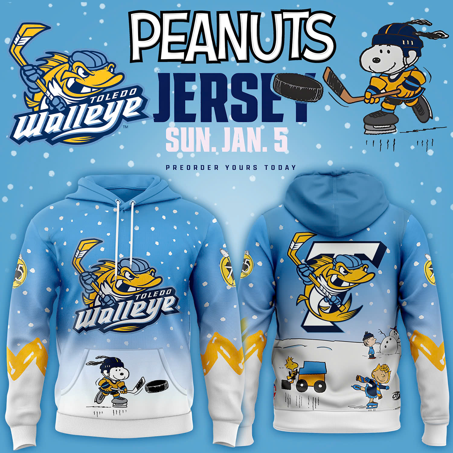 Toledo Walleye x Night Hoodie v2 - Famjoys Toledo Walleye x Night Hoodie v2 - Famjoys