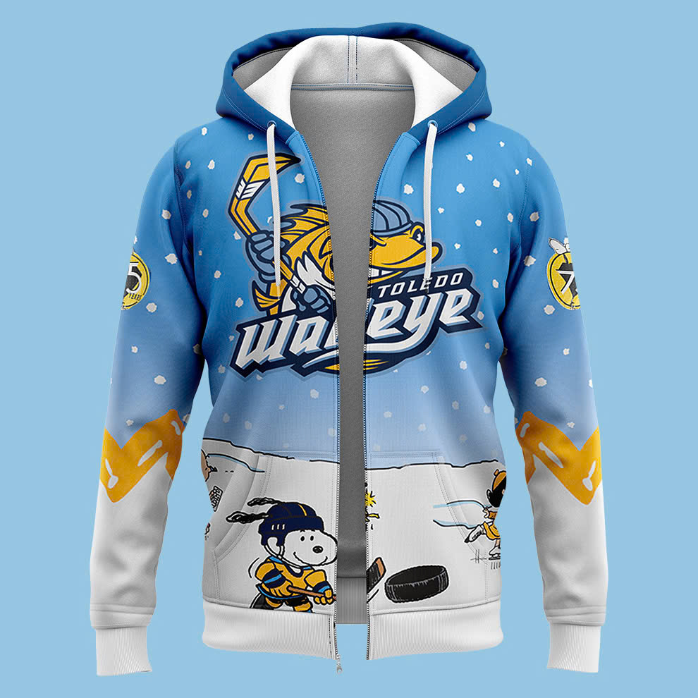 Toledo Walleye x Night Pullover Zip Hoodie - Famjoys Toledo Walleye x Night Pullover Zip Hoodie - Famjoys