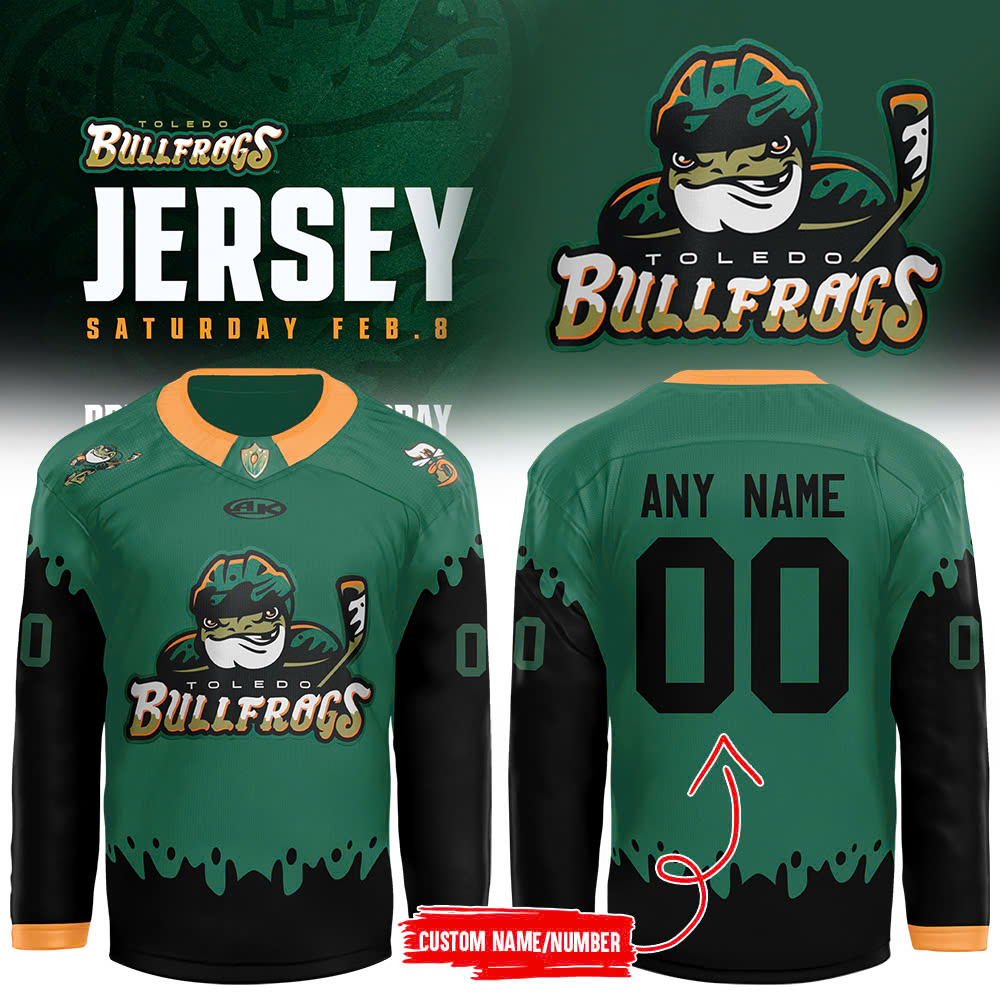 Toledo Walleye x Toledo Bullfrogs New Custom Jersey - Famjoys Toledo Walleye x Toledo Bullfrogs New Custom Jersey - Famjoys
