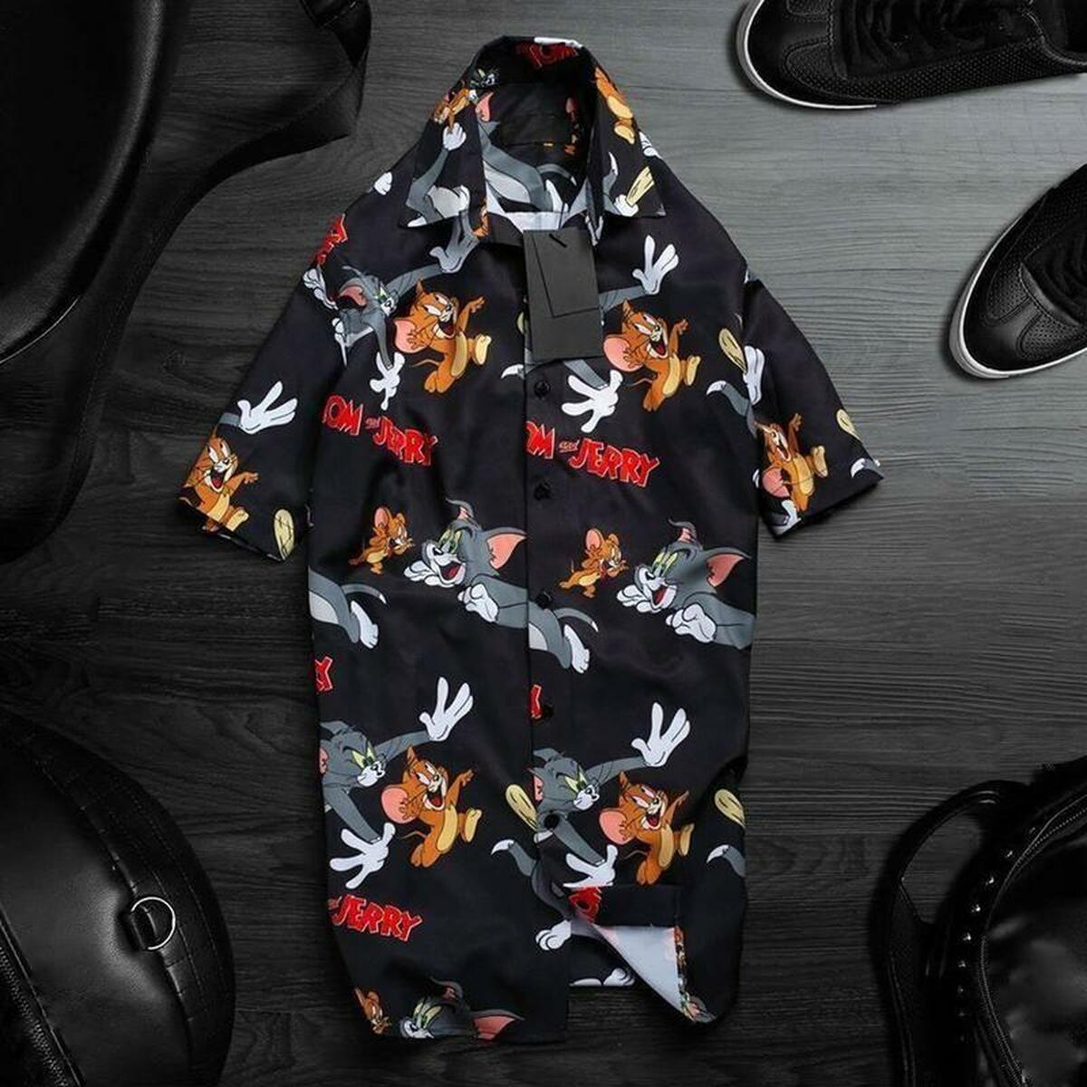 Tom & Jerry Hawaii Hawaiian Shirt - Famjoys Tom & Jerry Hawaii Hawaiian Shirt - Famjoys