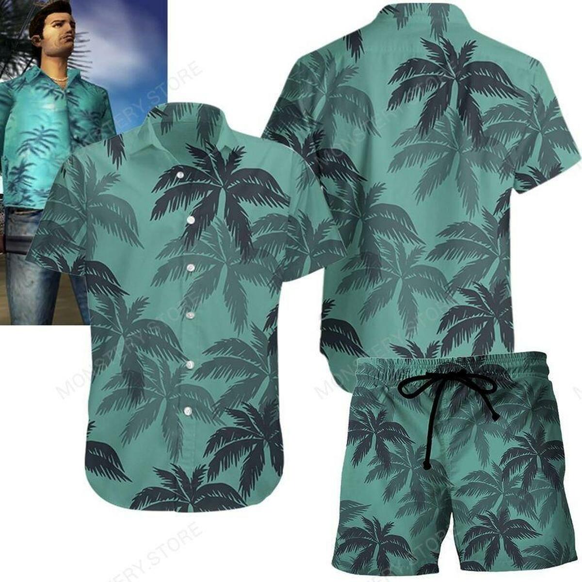 Tommy Vercetti_gta Hawaii Hawaiian Shirt - Famjoys Tommy Vercetti_gta Hawaii Hawaiian Shirt - Famjoys