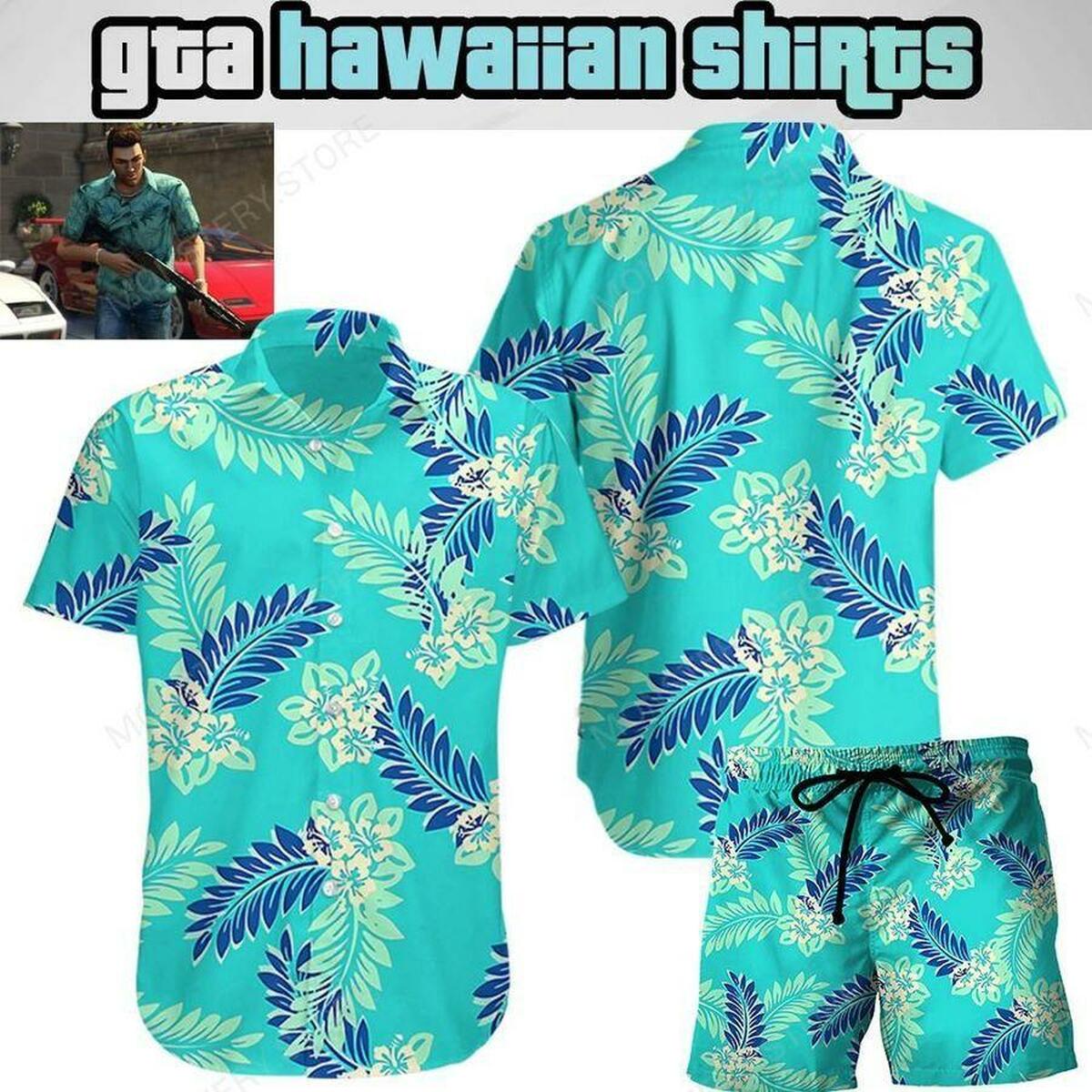 Tommy Vercetti_gta Hawaii Hawaiian Shirt - Famjoys Tommy Vercetti_gta Hawaii Hawaiian Shirt - Famjoys