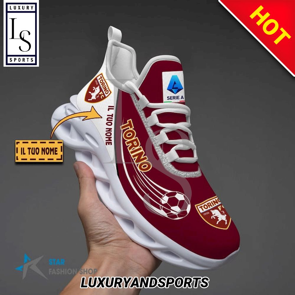 Torino Football Club Serie A Custom Name Max Soul Shoes - Famjoys Torino Football Club Serie A Custom Name Max Soul Shoes - Famjoys