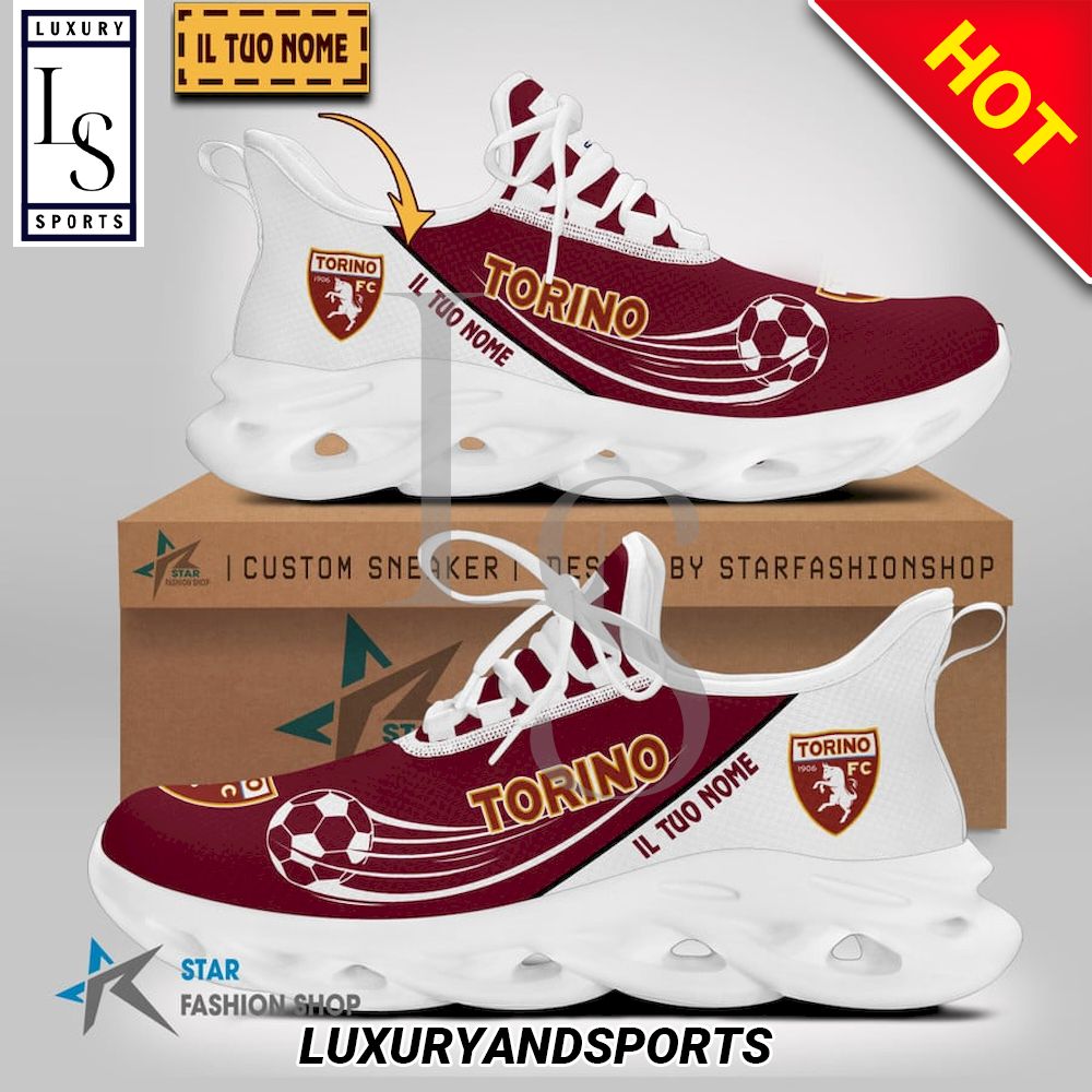 Torino Football Club Serie A Custom Name Max Soul Shoes - Famjoys Torino Football Club Serie A Custom Name Max Soul Shoes - Famjoys