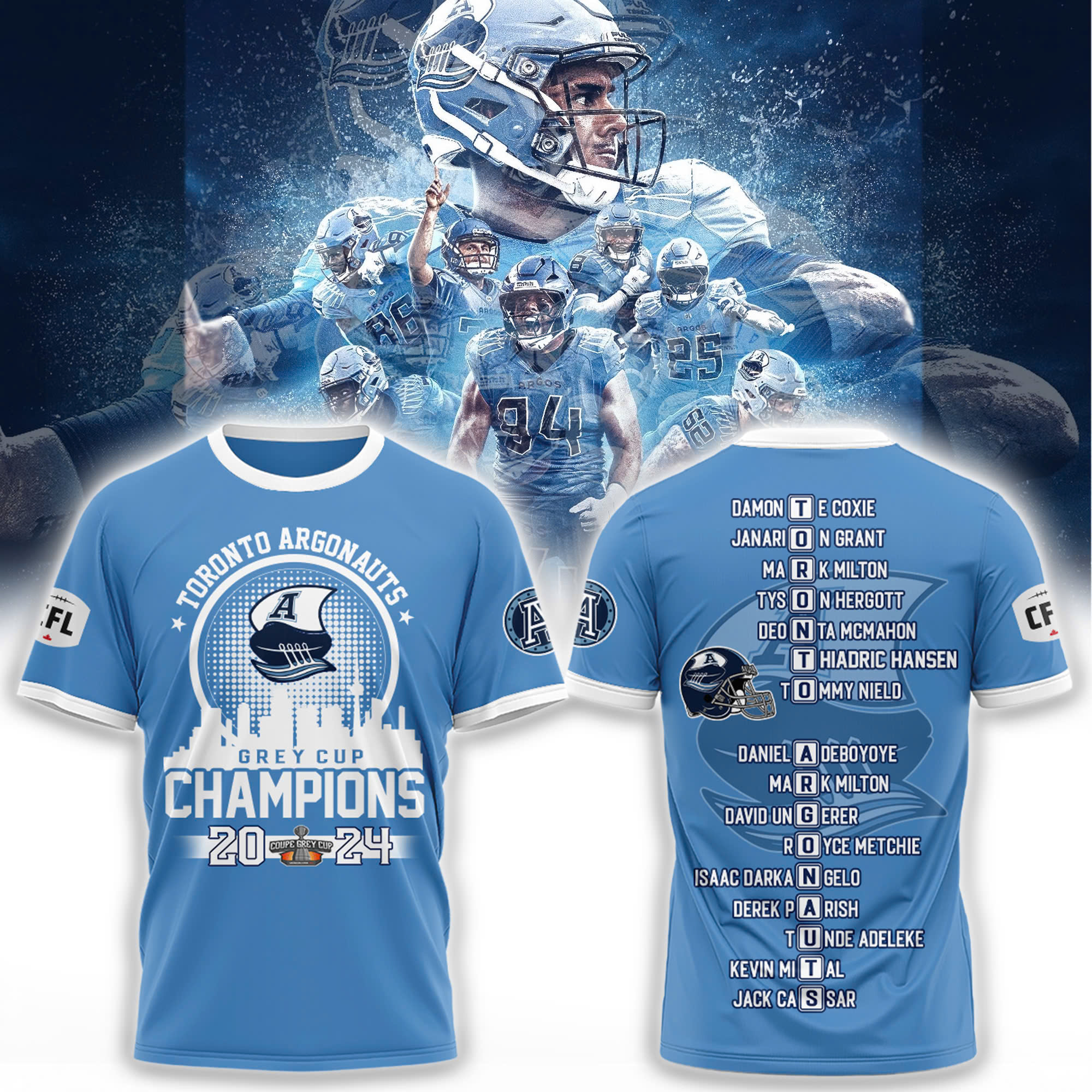 Toronto Argonauts 111th Grey Cup Champions Combo Tshirt | Cap | Jogger - Famjoys Toronto Argonauts 111th Grey Cup Champions Combo Tshirt | Cap | Jogger - Famjoys