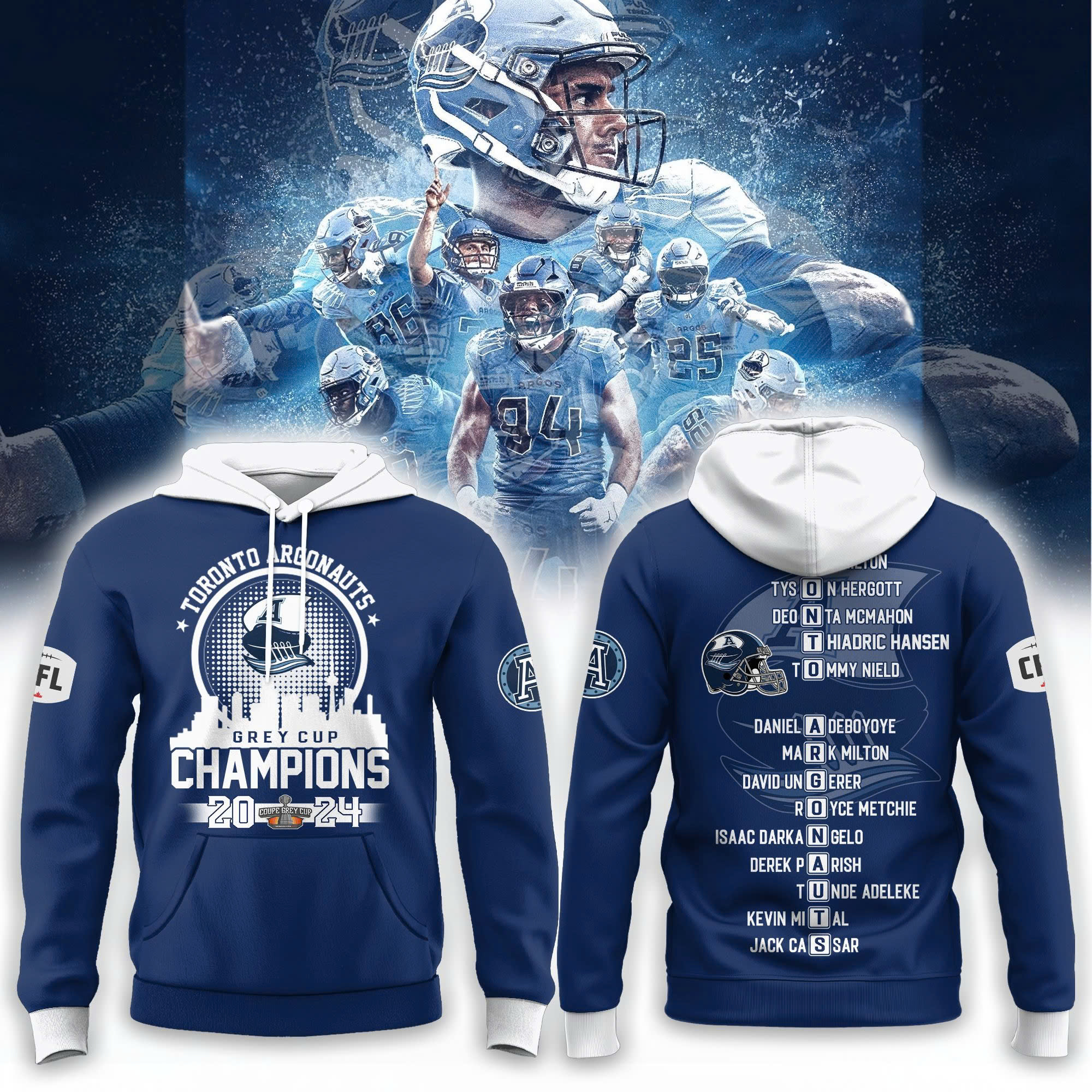 Toronto Argonauts 111th Grey Cup Champions Combo Tshirt | Cap | Jogger - Famjoys Toronto Argonauts 111th Grey Cup Champions Combo Tshirt | Cap | Jogger - Famjoys
