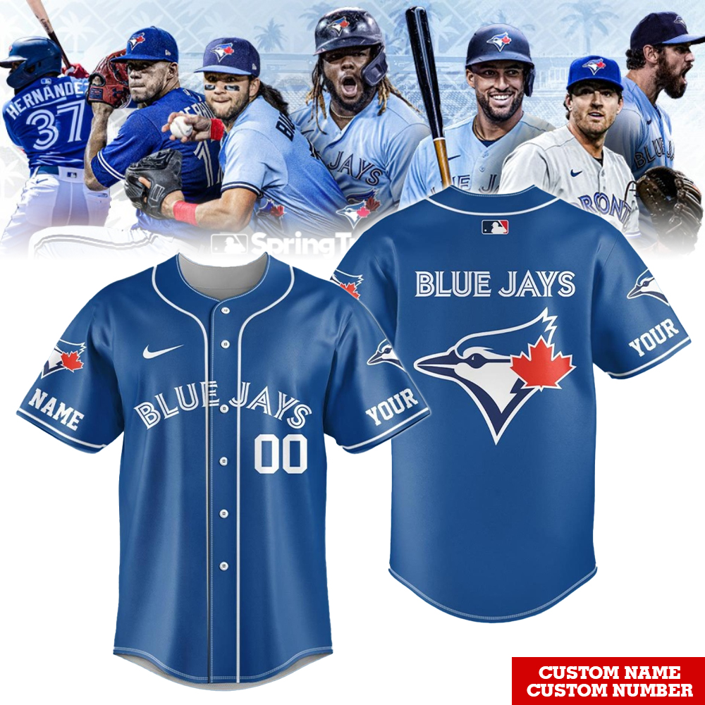 Toronto Blue Jays Baseball Jersey Custom Number And Name Trending Unisex - Famjoys Toronto Blue Jays Baseball Jersey Custom Number And Name Trending Unisex - Famjoys