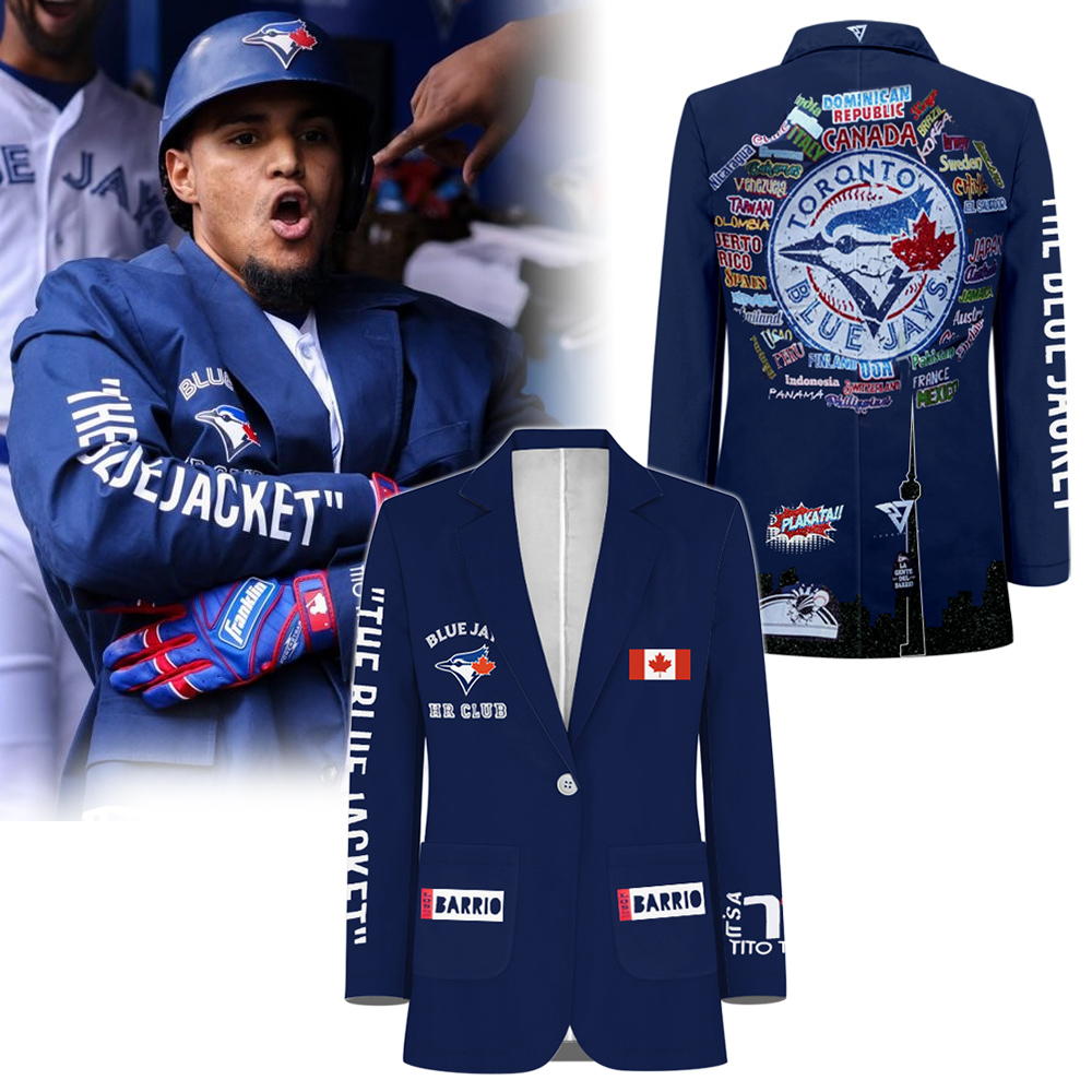Toronto Blue Jays Blazer For Fan s - Famjoys Toronto Blue Jays Blazer For Fan s - Famjoys