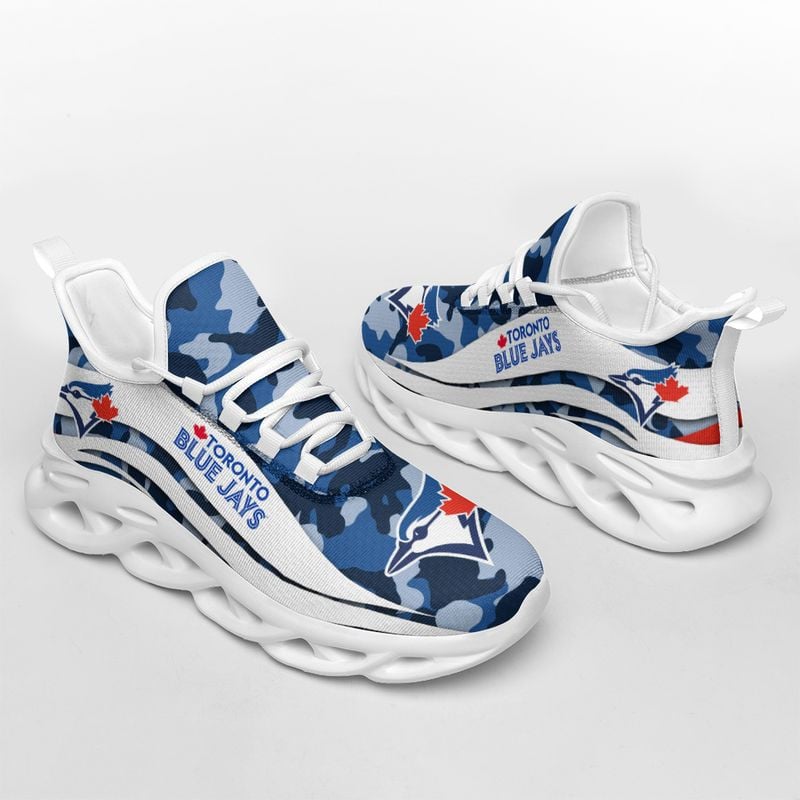 Toronto Blue Jays Camo Pattern Max Soul Shoes NEW019761 - Famjoys Toronto Blue Jays Camo Pattern Max Soul Shoes NEW019761 - Famjoys