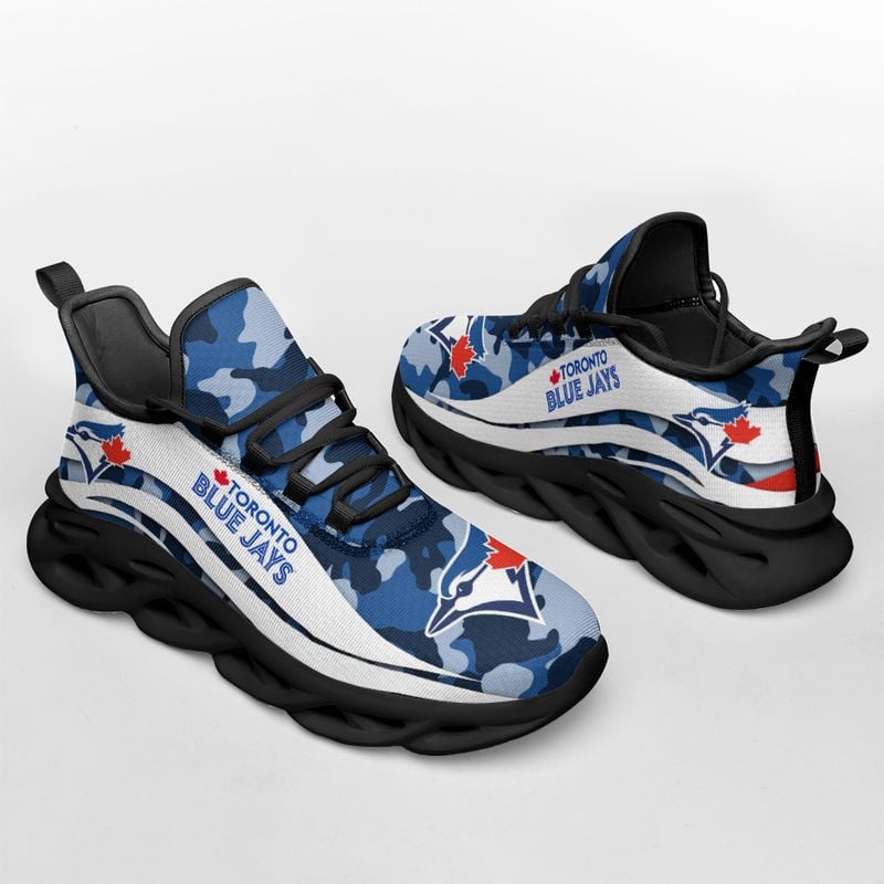 Toronto Blue Jays Camo Pattern Max Soul Shoes NEW019761 - Famjoys Toronto Blue Jays Camo Pattern Max Soul Shoes NEW019761 - Famjoys