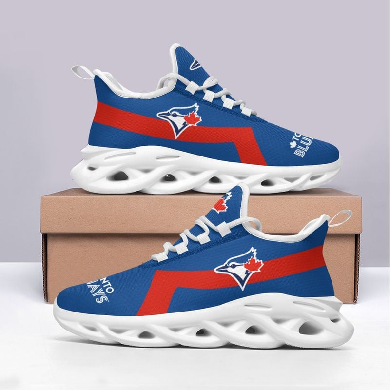 Toronto Blue Jays Classic Pattern Max Soul Shoes NEW054061 - Famjoys Toronto Blue Jays Classic Pattern Max Soul Shoes NEW054061 - Famjoys