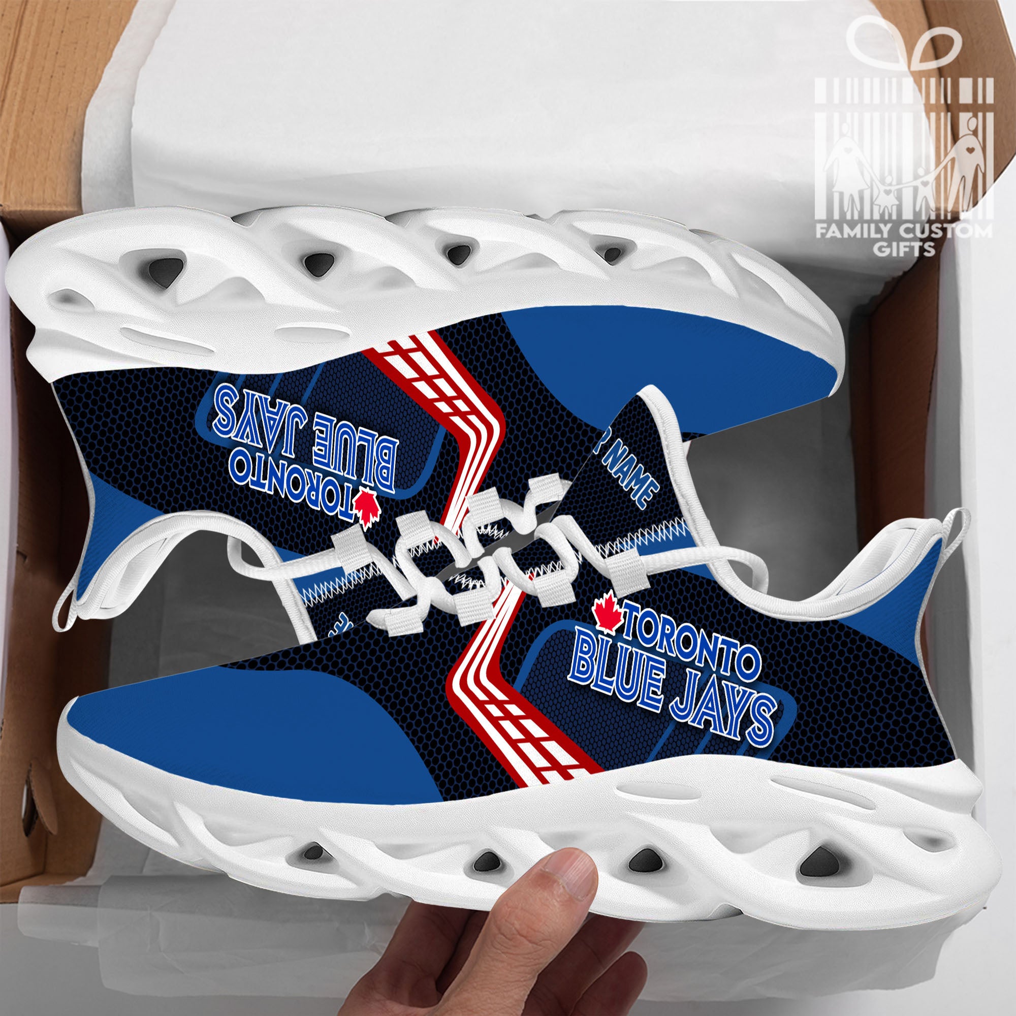 Toronto Blue Jays Custom Baseball Personalized Max Soul Sneakers Running Sport Shoes for Men Women - Famjoys Toronto Blue Jays Custom Baseball Personalized Max Soul Sneakers Running Sport Shoes for Men Women - Famjoys