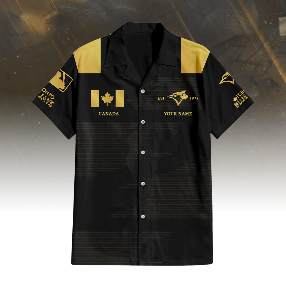 Toronto Blue Jays Golden Hawaiian Shirt - Famjoys Toronto Blue Jays Golden Hawaiian Shirt - Famjoys