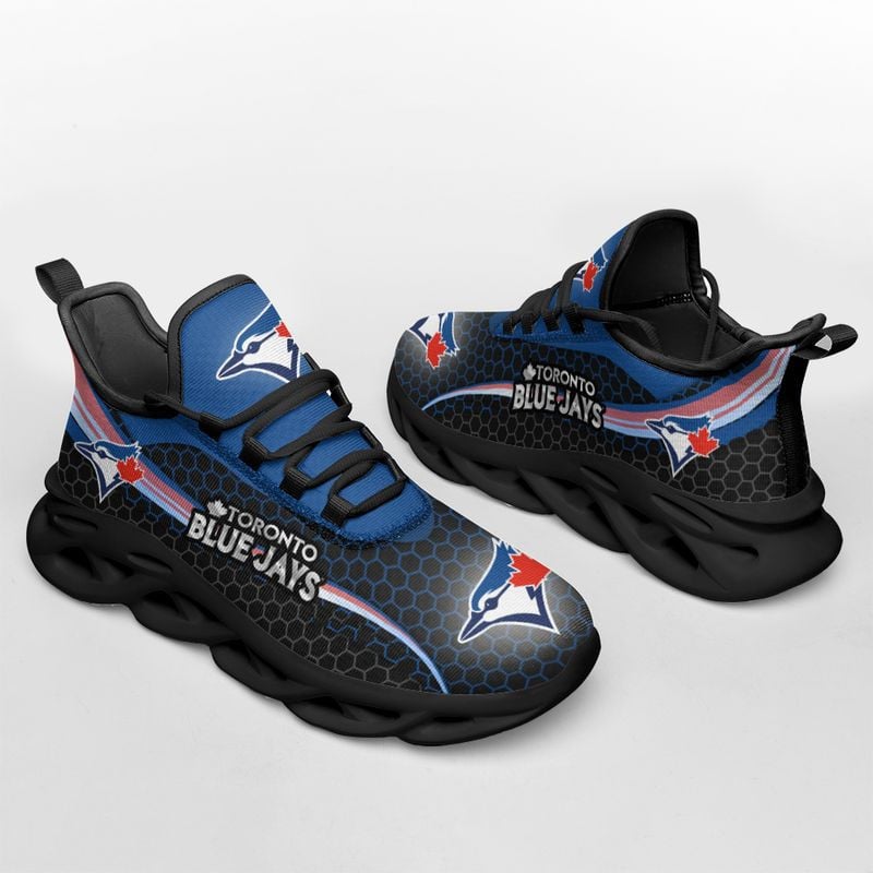 Toronto Blue Jays Honeycomb Pattern Max Soul Shoes NEW019361 - Famjoys Toronto Blue Jays Honeycomb Pattern Max Soul Shoes NEW019361 - Famjoys