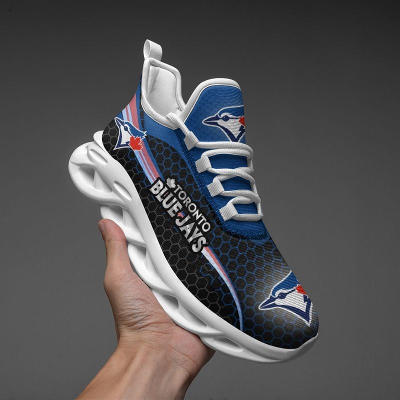 Toronto Blue Jays Honeycomb Pattern Max Soul Shoes NEW019361 - Famjoys Toronto Blue Jays Honeycomb Pattern Max Soul Shoes NEW019361 - Famjoys
