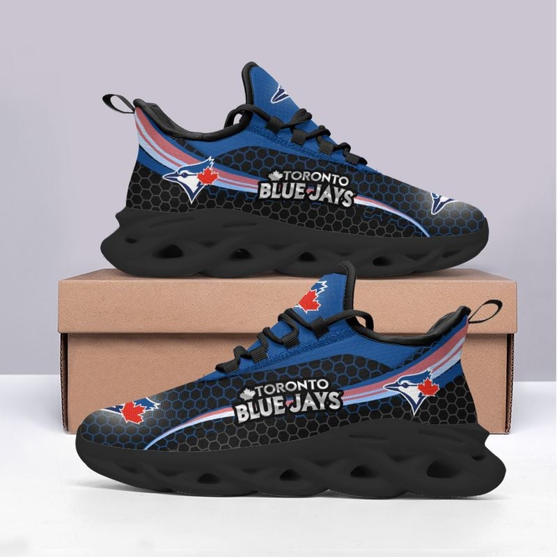 Toronto Blue Jays Honeycomb Pattern Max Soul Shoes NEW019361 - Famjoys Toronto Blue Jays Honeycomb Pattern Max Soul Shoes NEW019361 - Famjoys