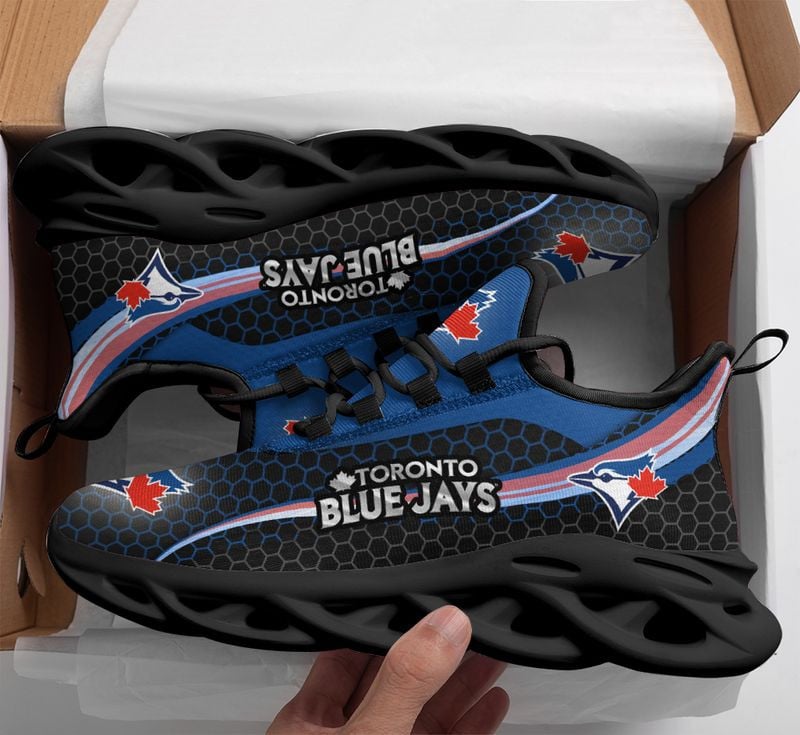 Toronto Blue Jays Honeycomb Pattern Max Soul Shoes NEW019361 - Famjoys Toronto Blue Jays Honeycomb Pattern Max Soul Shoes NEW019361 - Famjoys