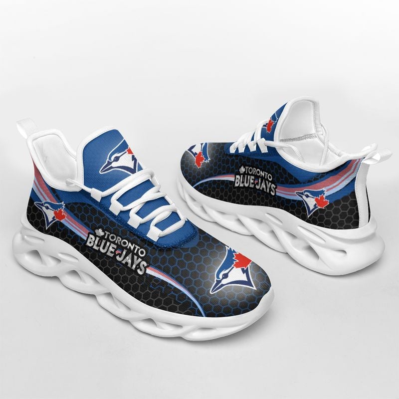 Toronto Blue Jays Honeycomb Pattern Max Soul Shoes NEW019361 - Famjoys Toronto Blue Jays Honeycomb Pattern Max Soul Shoes NEW019361 - Famjoys