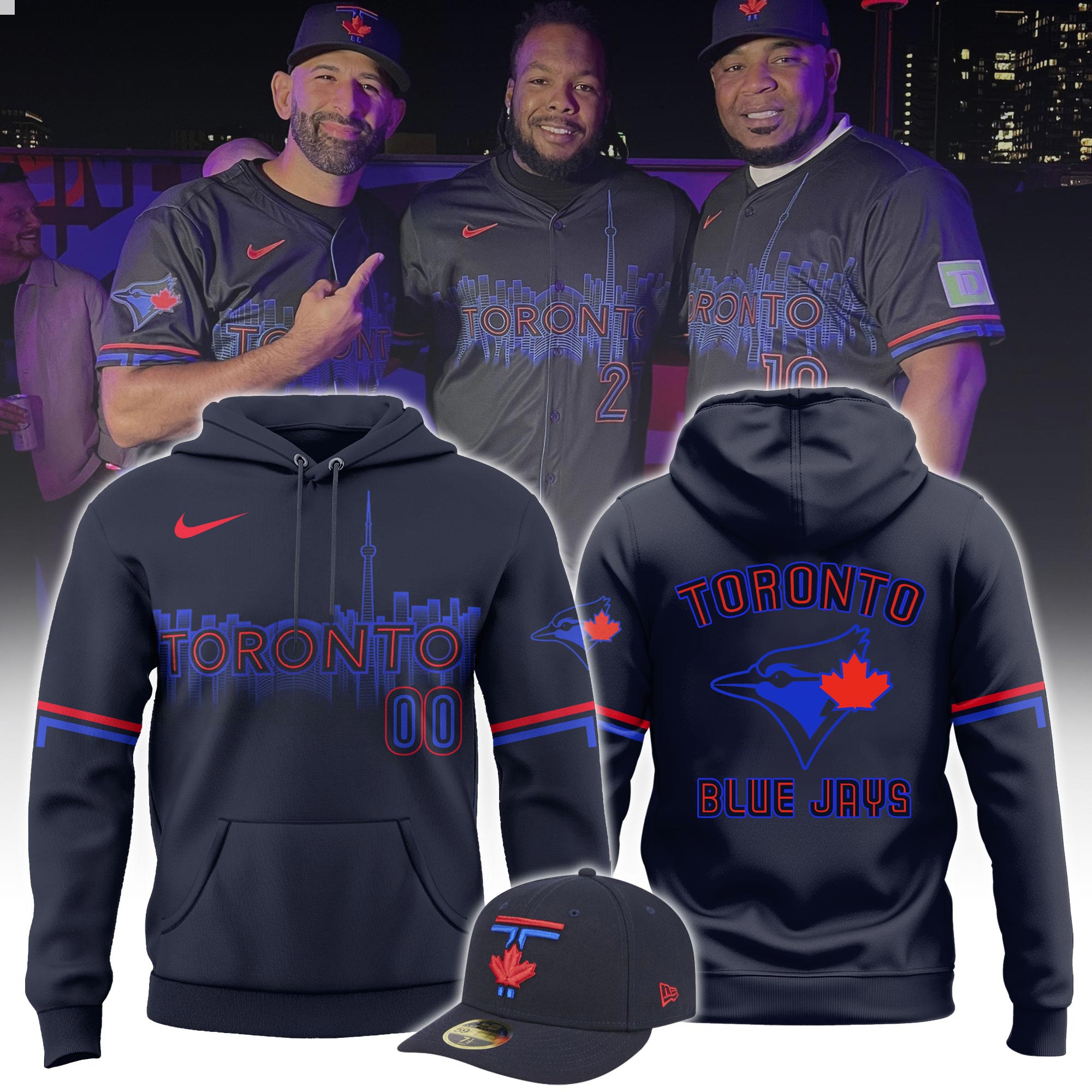 Toronto Blue Jays Navy City Connect Limited Hoodie - Famjoys Toronto Blue Jays Navy City Connect Limited Hoodie - Famjoys