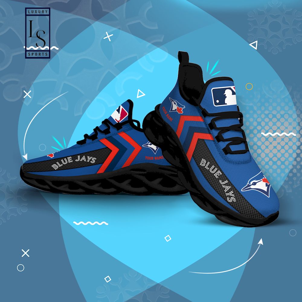Toronto Blue Jays Personalized Max Soul Shoes - Famjoys Toronto Blue Jays Personalized Max Soul Shoes - Famjoys
