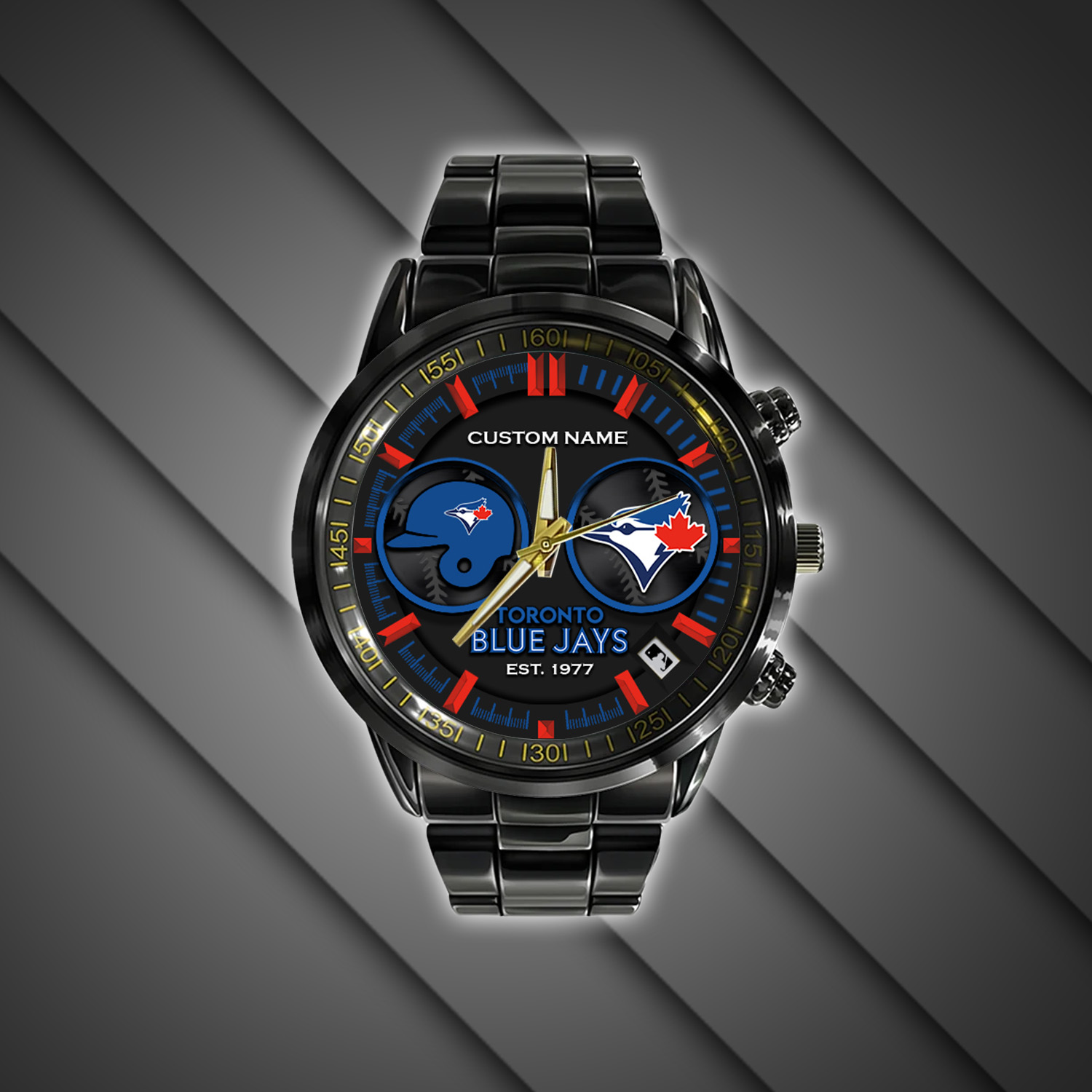 Toronto Blue Jays Watch Black Fashion Watch Baseball Game - Famjoys Toronto Blue Jays Watch Black Fashion Watch Baseball Game - Famjoys