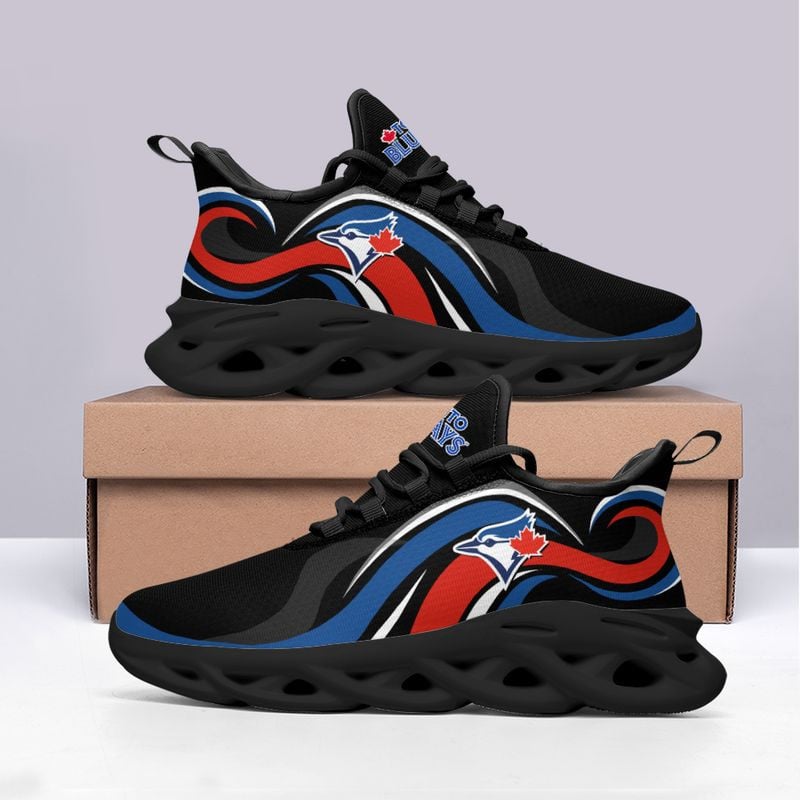 Toronto Blue Jays Wavy Style Max Soul Shoes NEW054761 - Famjoys Toronto Blue Jays Wavy Style Max Soul Shoes NEW054761 - Famjoys