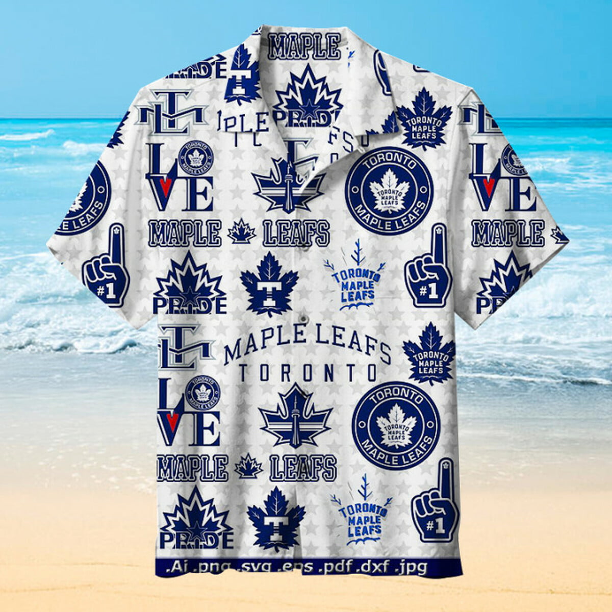 Toronto Maple Leaf Hawaiian Shirt - Famjoys Toronto Maple Leaf Hawaiian Shirt - Famjoys