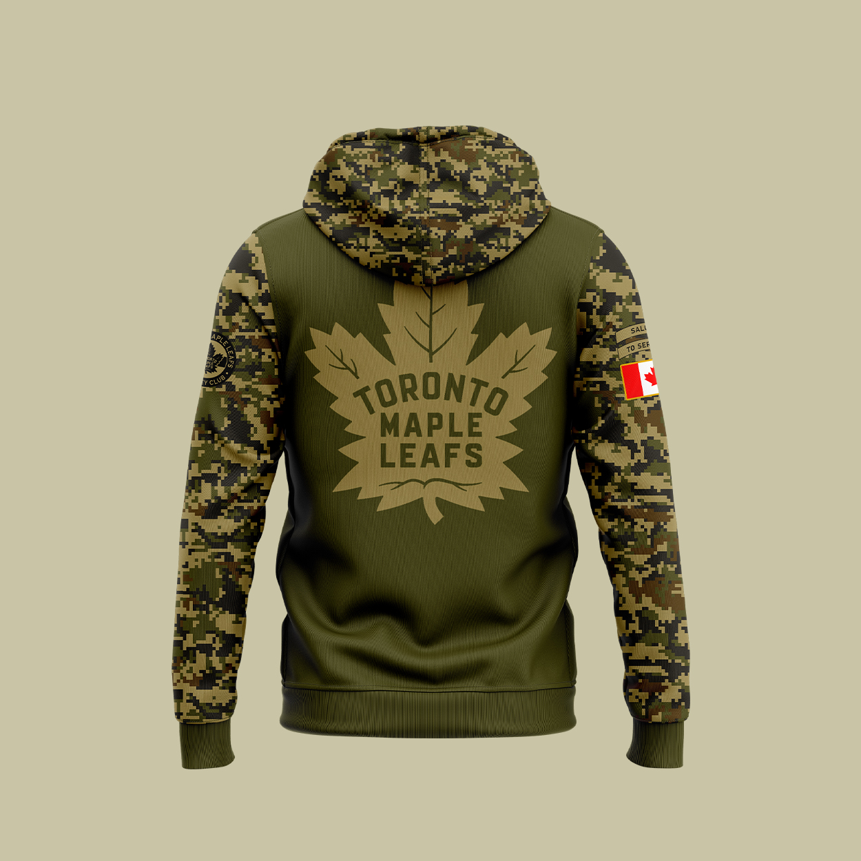 Toronto Maple Leafs Camo Salute to Service Club Premium Fleece Pullover Hoodie - Famjoys Toronto Maple Leafs Camo Salute to Service Club Premium Fleece Pullover Hoodie - Famjoys