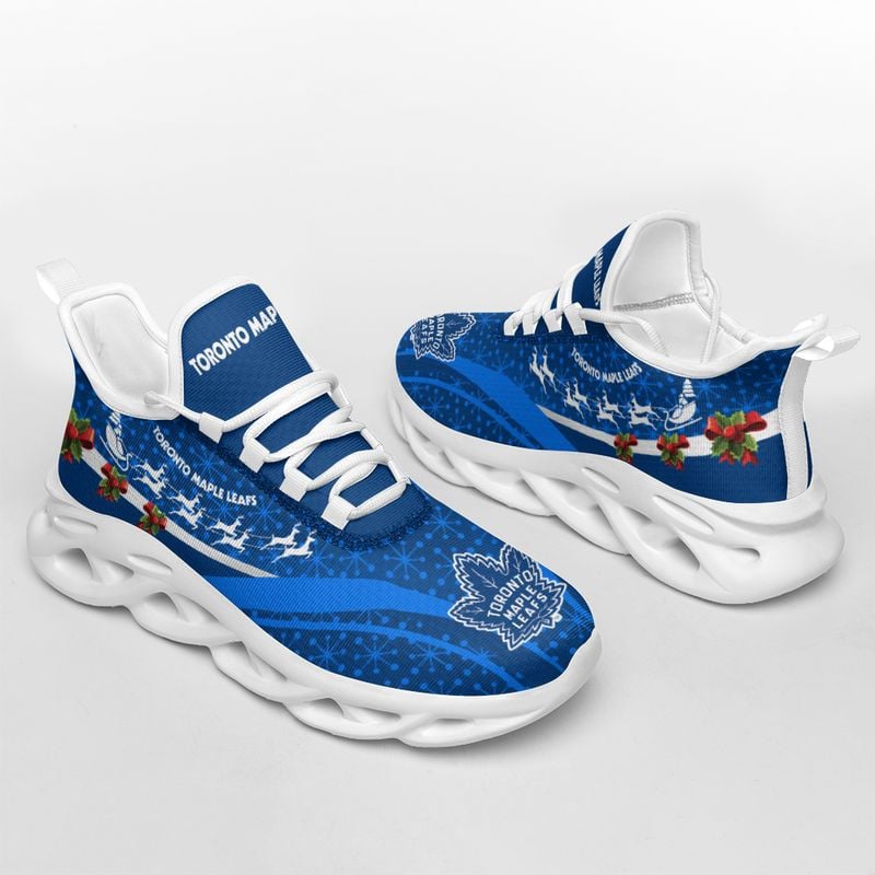 Toronto Maple Leafs Christmas Pattern Max Soul Shoes NLA031367 - Famjoys Toronto Maple Leafs Christmas Pattern Max Soul Shoes NLA031367 - Famjoys