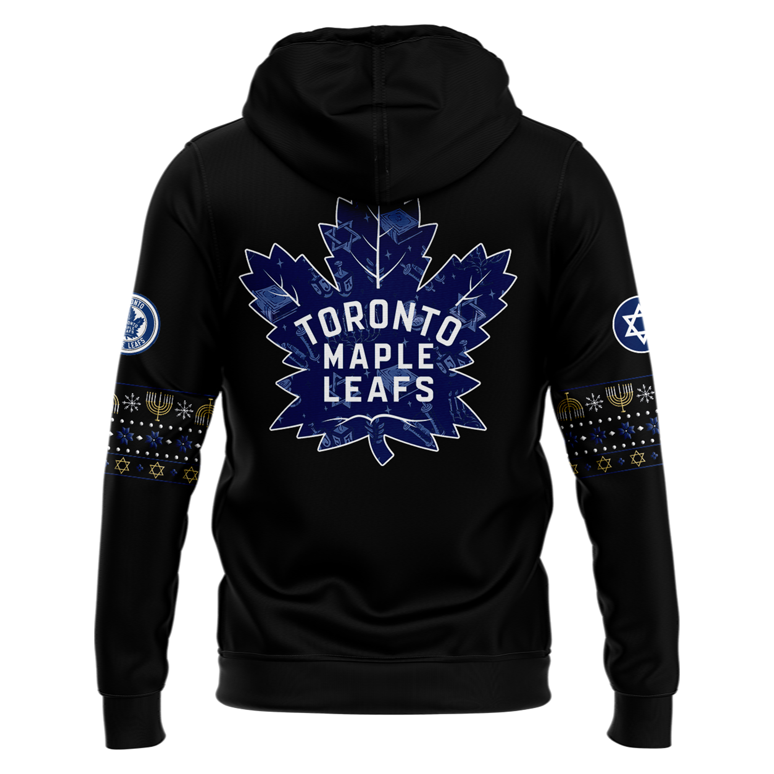 Toronto Maple Leafs Hanukkah Holliday Premium Pullover Hoodie - Famjoys Toronto Maple Leafs Hanukkah Holliday Premium Pullover Hoodie - Famjoys