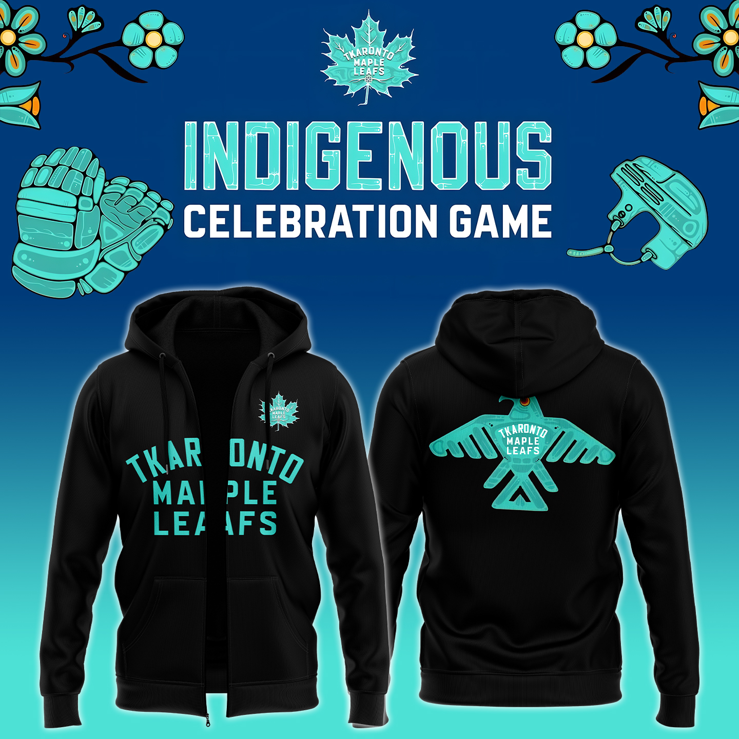 Toronto Maple Leafs Indigenous Heritage Night Premium Pullover Zip Hoodie - Famjoys Toronto Maple Leafs Indigenous Heritage Night Premium Pullover Zip Hoodie - Famjoys