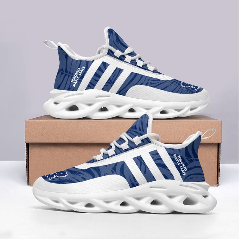 Toronto Maple Leafs Leaf and Stripe Pattern Men's and Women's Max Soul Shoes NLA61267 - Famjoys Toronto Maple Leafs Leaf and Stripe Pattern Men's and Women's Max Soul Shoes NLA61267 - Famjoys