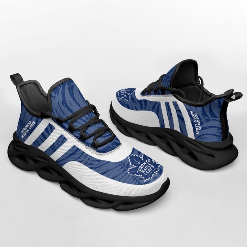 Toronto Maple Leafs Leaf and Stripe Pattern Men's and Women's Max Soul Shoes NLA61267 - Famjoys Toronto Maple Leafs Leaf and Stripe Pattern Men's and Women's Max Soul Shoes NLA61267 - Famjoys